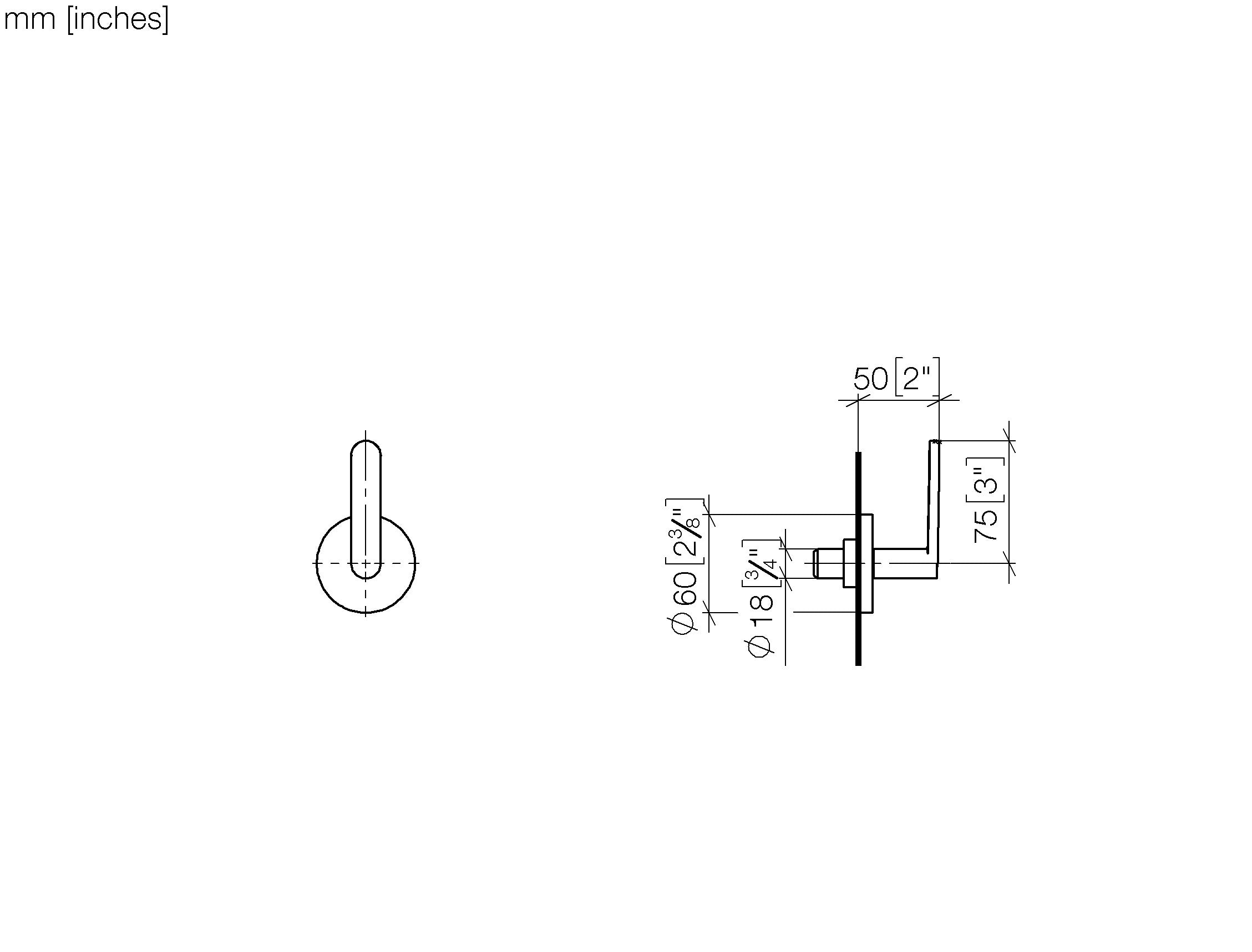 Meta Wall Valve Clockwise Closing 3 4 Chrome II