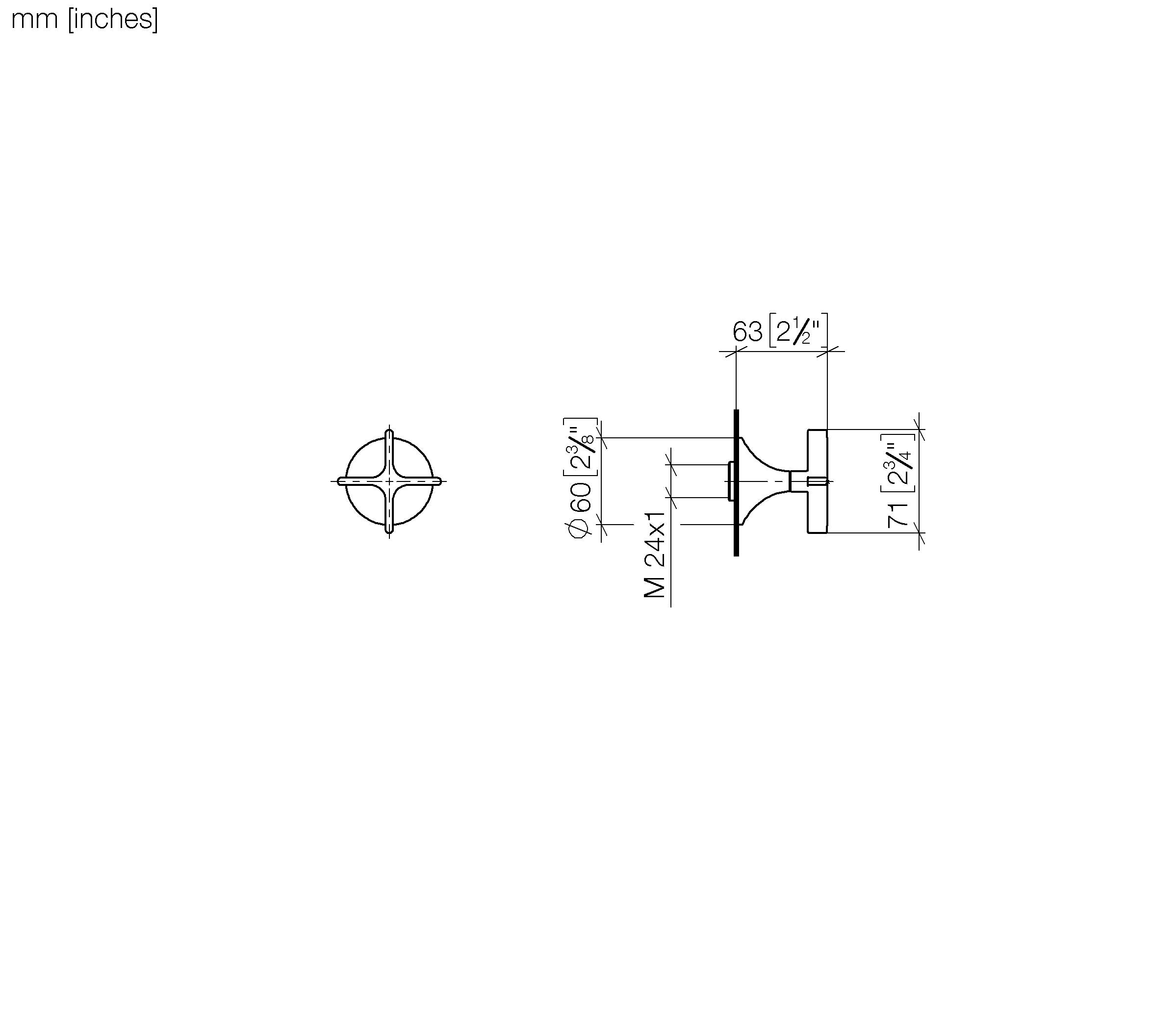 Vaia Wall Valve Clockwise Closing 3 4 Chrome