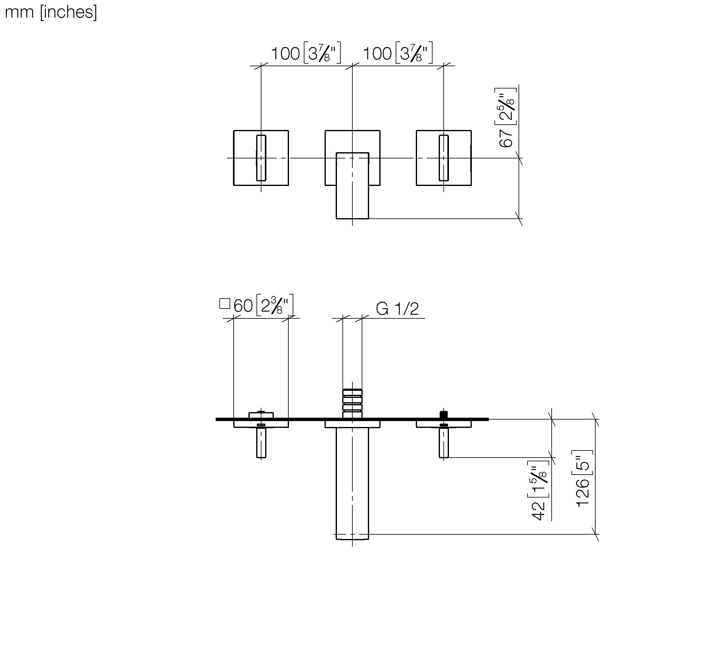 Mem Wall Mounted Basin Mixer Without Pop Up Waste Chrome