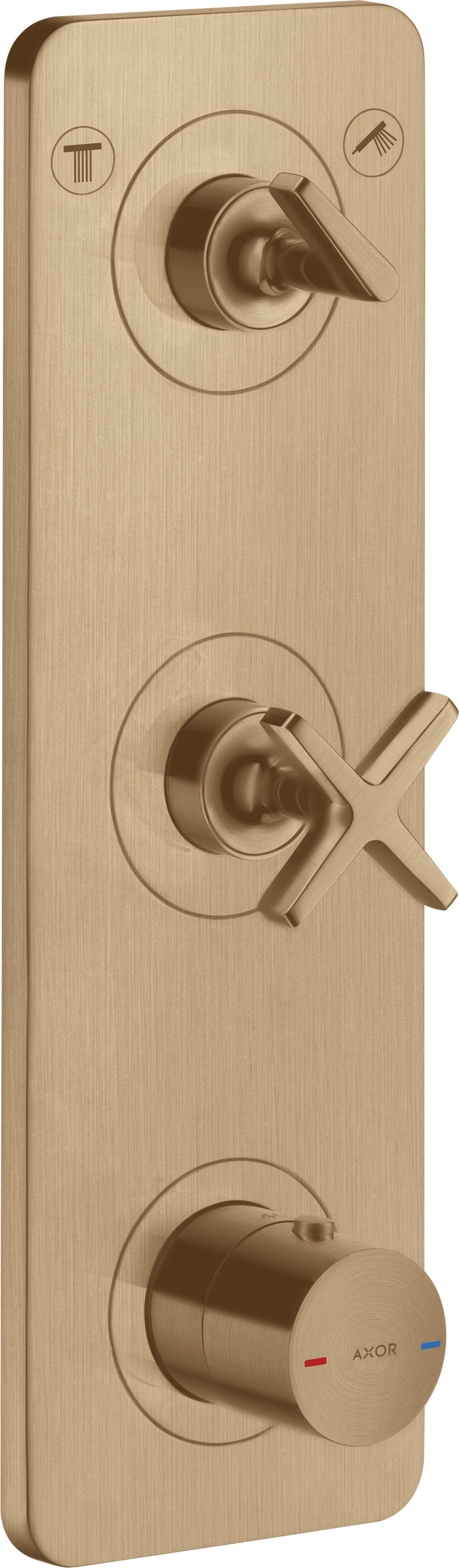 AXOR Citterio E Thermostatic module 380/120 for concealed installation for 2 outlets with plate