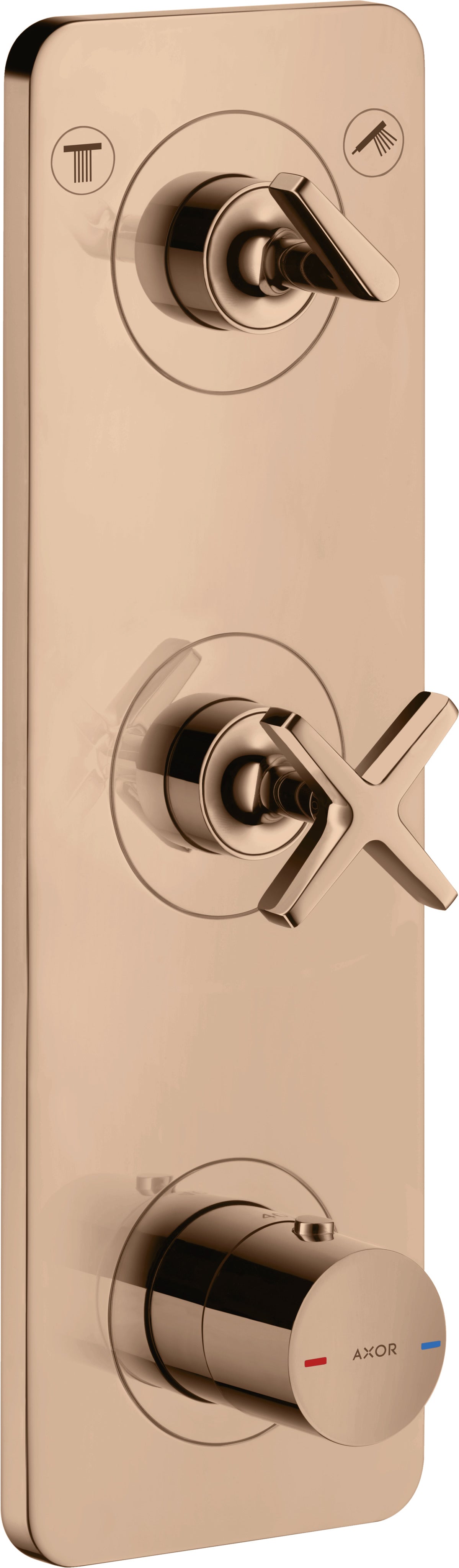 AXOR Citterio E Thermostatic module 380/120 for concealed installation for 2 outlets with plate