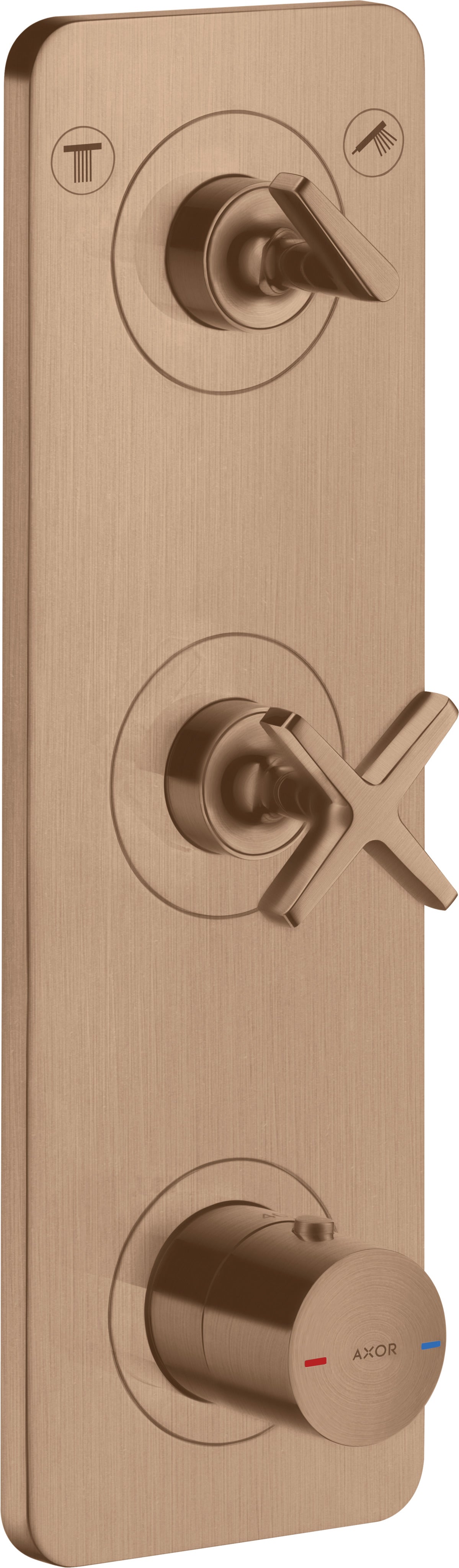 AXOR Citterio E Thermostatic module 380/120 for concealed installation for 2 outlets with plate