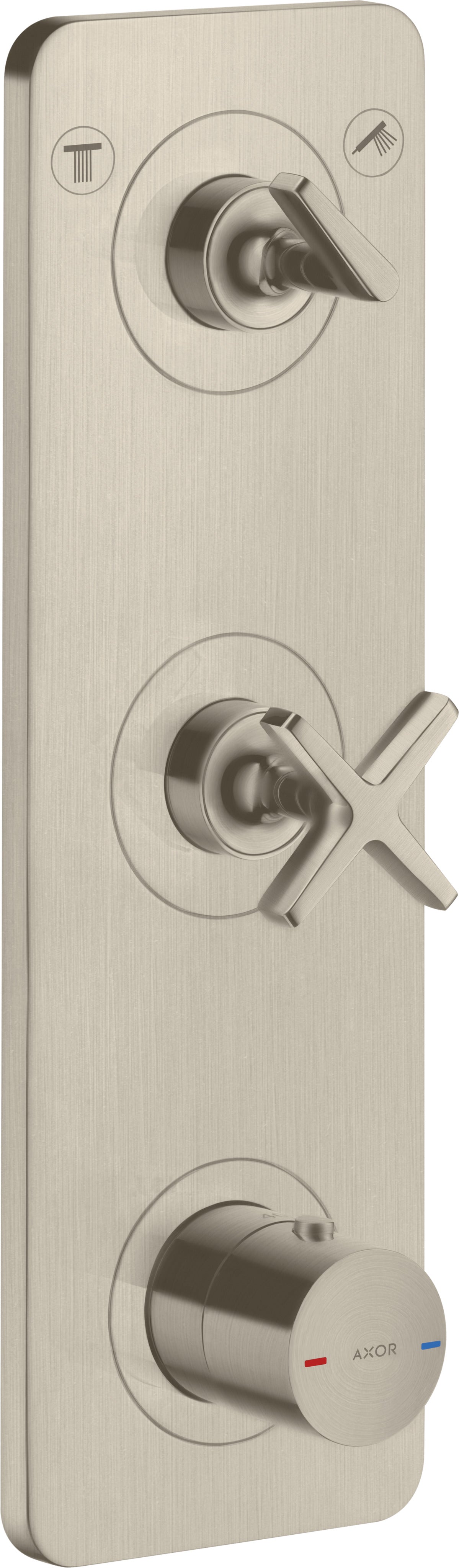 AXOR Citterio E Thermostatic module 380/120 for concealed installation for 2 outlets with plate