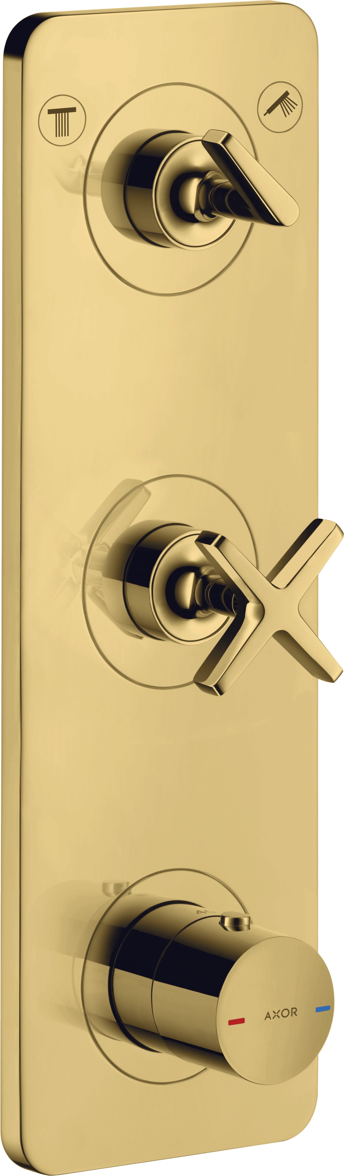 AXOR Citterio E Thermostatic module 380/120 for concealed installation for 2 outlets with plate