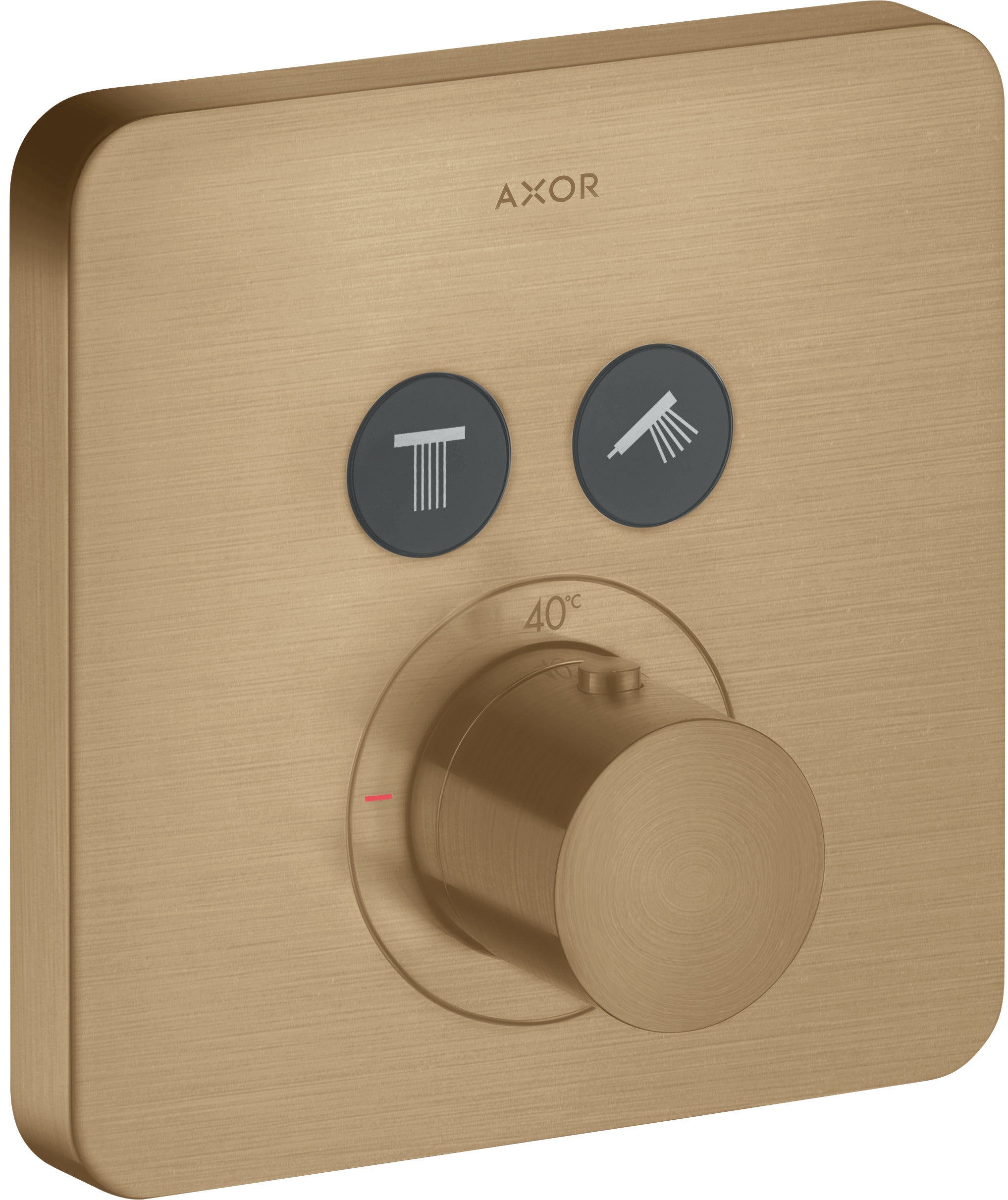 AXOR ShowerSolutions Thermostatic mixer softsquare for concealed installation for 2 outlets