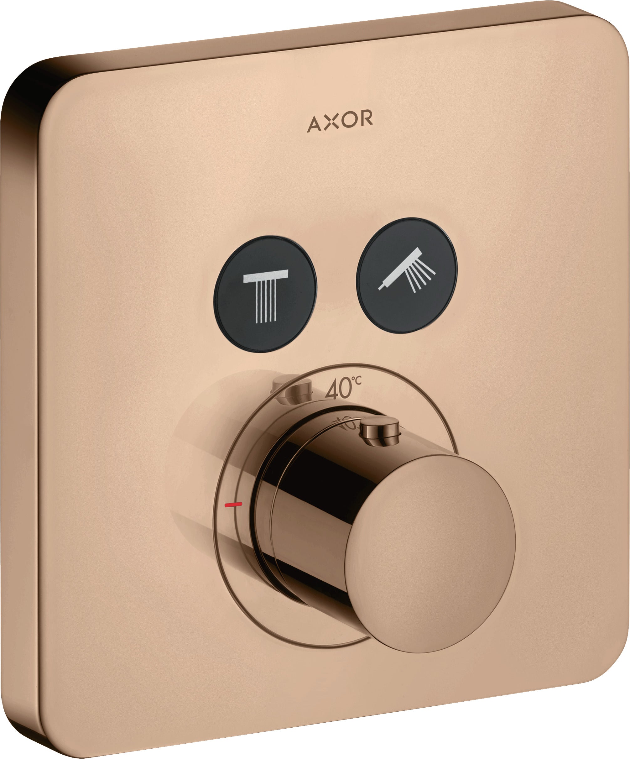 AXOR ShowerSolutions Thermostatic mixer softsquare for concealed installation for 2 outlets