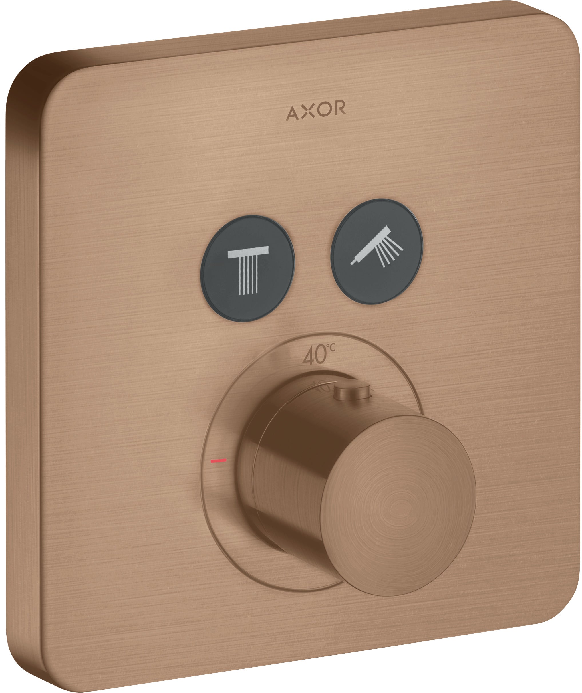 AXOR ShowerSolutions Thermostatic mixer softsquare for concealed installation for 2 outlets