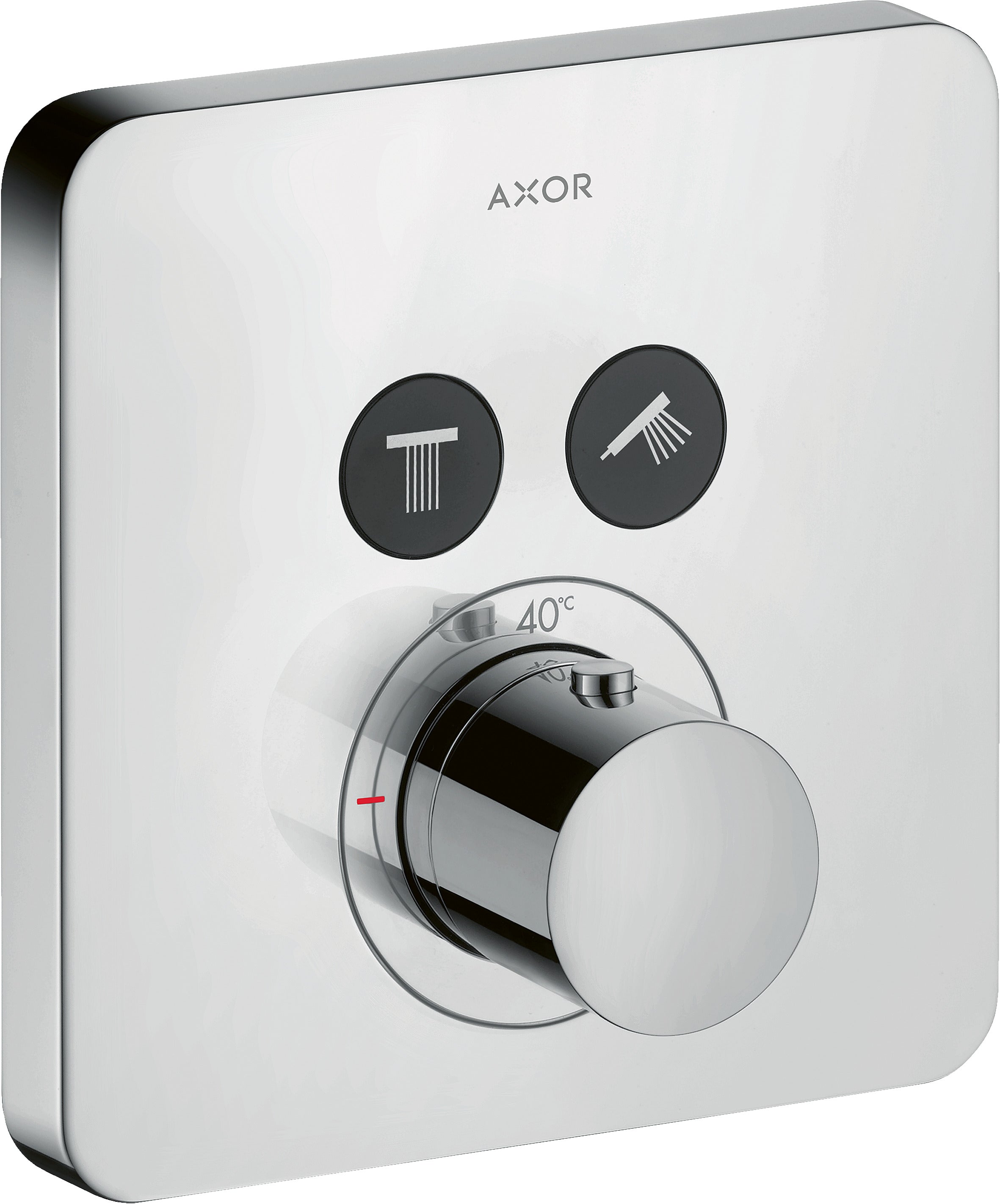 AXOR ShowerSolutions Thermostatic mixer softsquare for concealed installation for 2 outlets