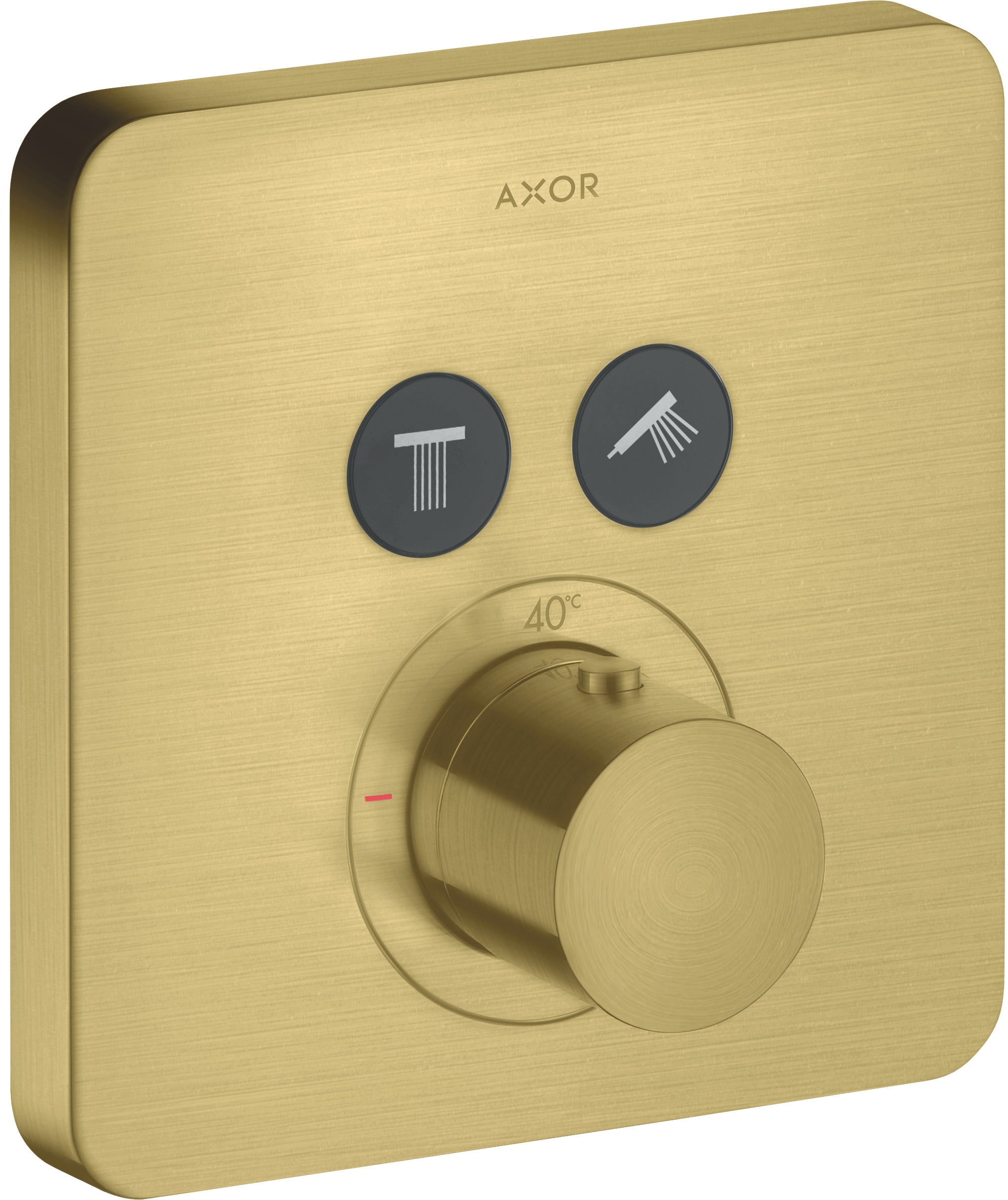 AXOR ShowerSolutions Thermostatic mixer softsquare for concealed installation for 2 outlets