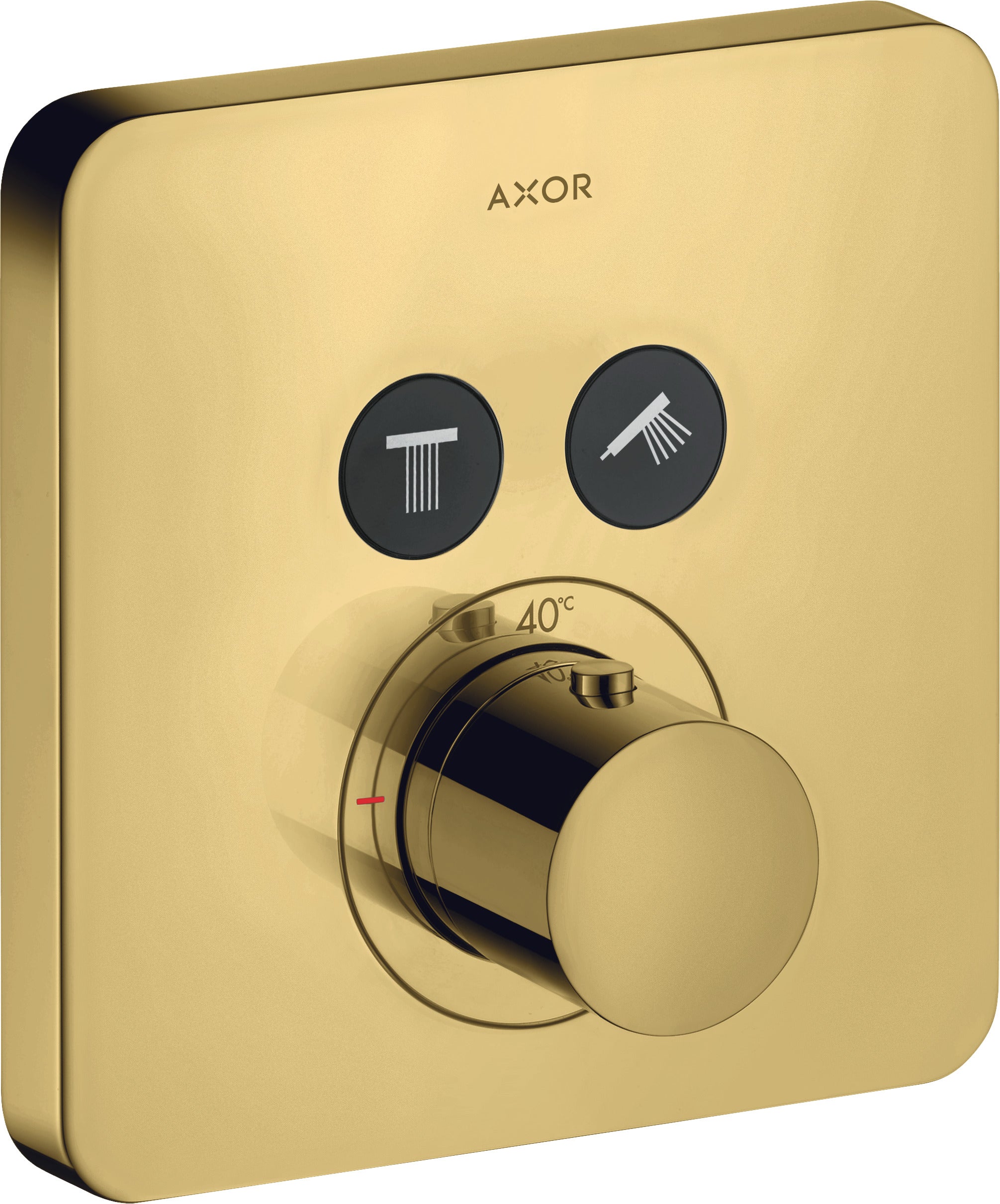 AXOR ShowerSolutions Thermostatic mixer softsquare for concealed installation for 2 outlets