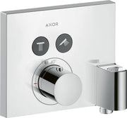 AXOR ShowerSelect Thermostatic mixer square for concealed installation for 2 outlets with wall outlet and shower holder