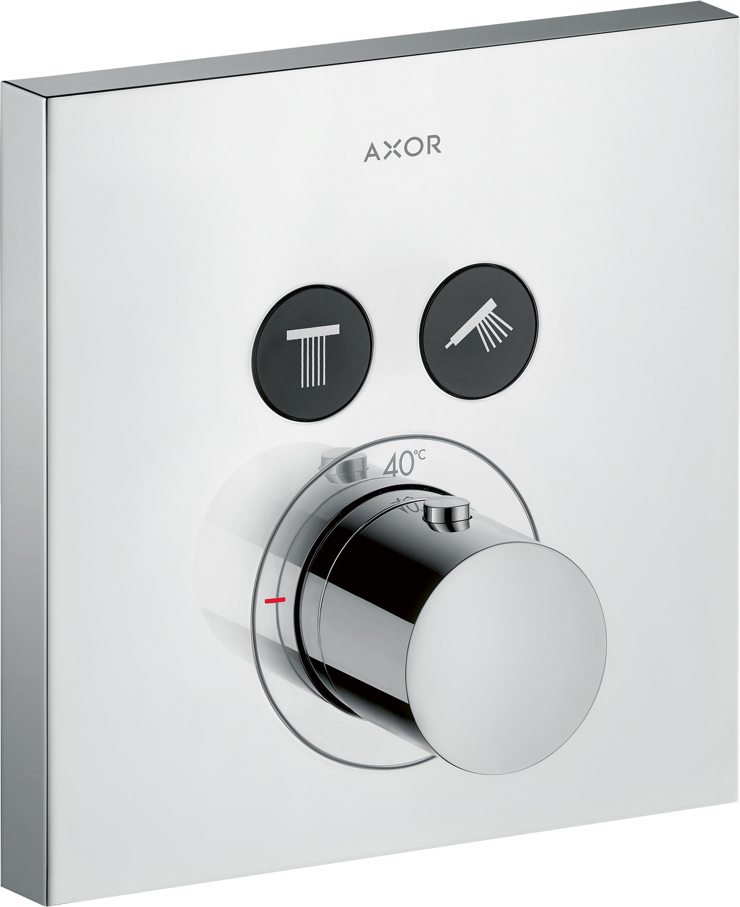 AXOR ShowerSolutions Thermostatic mixer square for concealed installation for 2 outlets