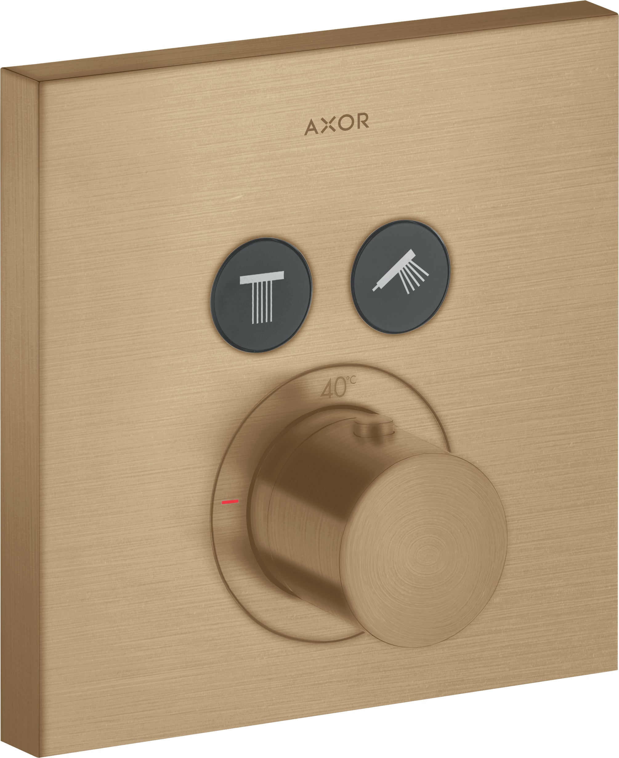 AXOR ShowerSolutions Thermostatic mixer square for concealed installation for 2 outlets