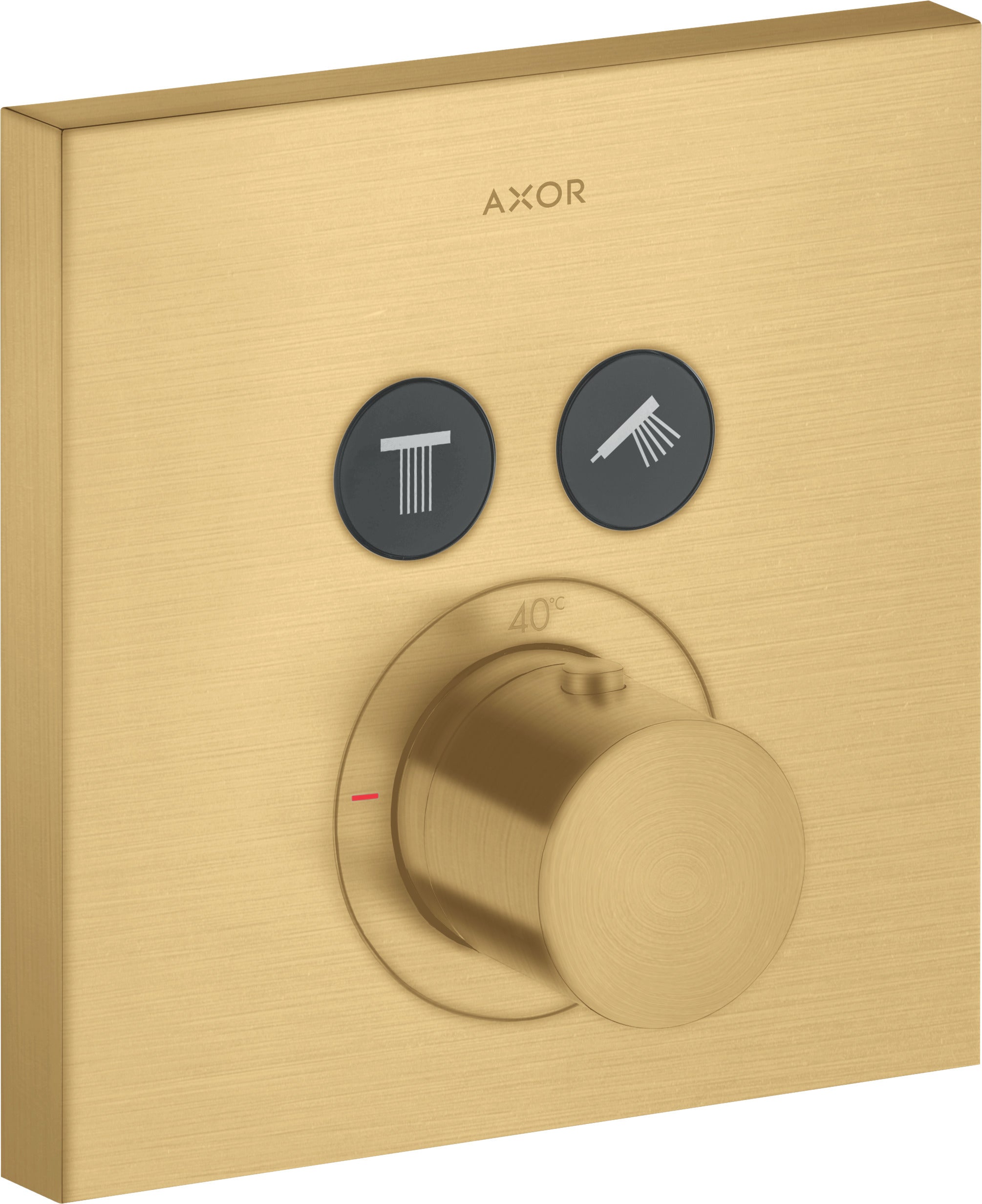 AXOR ShowerSolutions Thermostatic mixer square for concealed installation for 2 outlets
