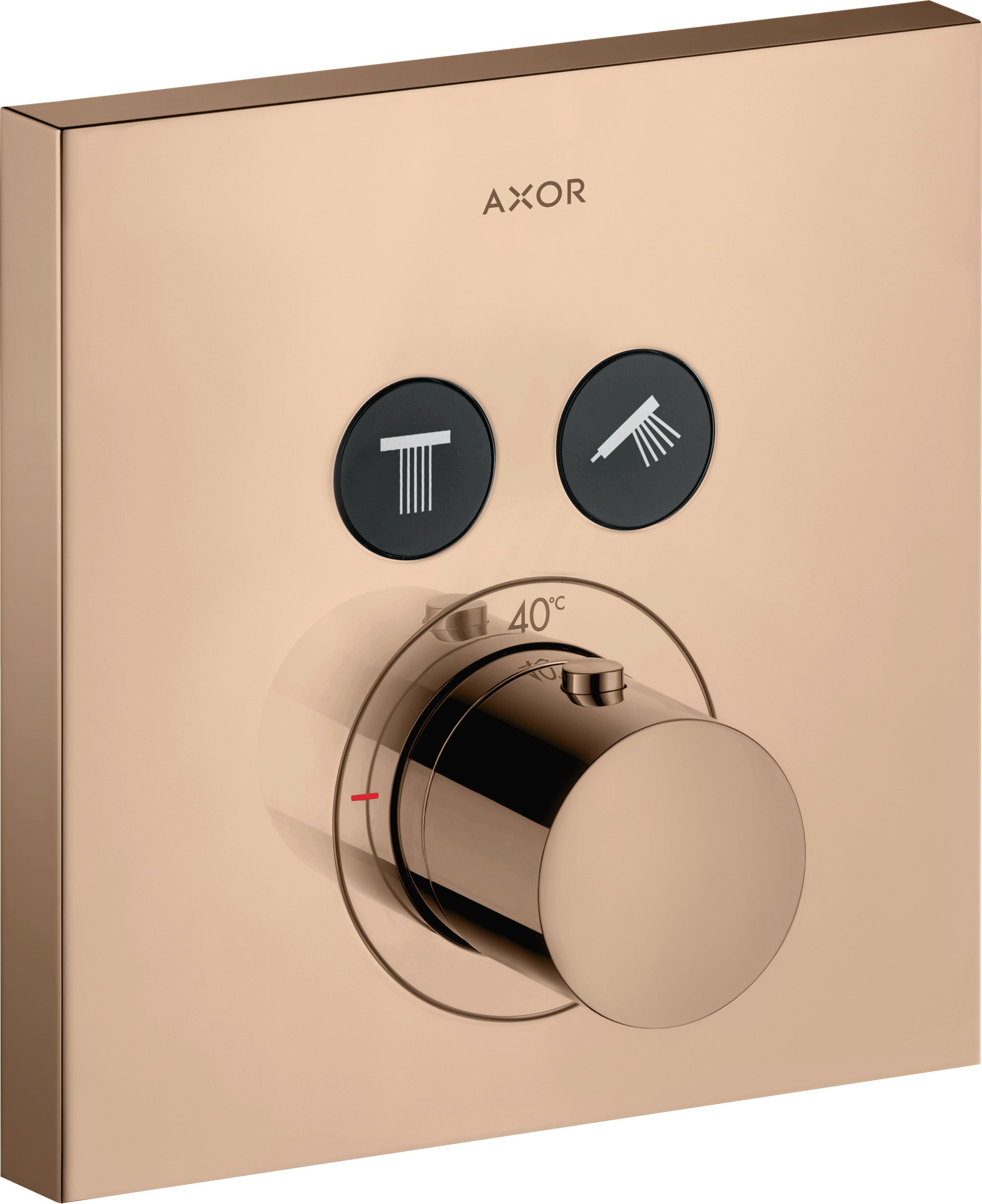 AXOR ShowerSolutions Thermostatic mixer square for concealed installation for 2 outlets