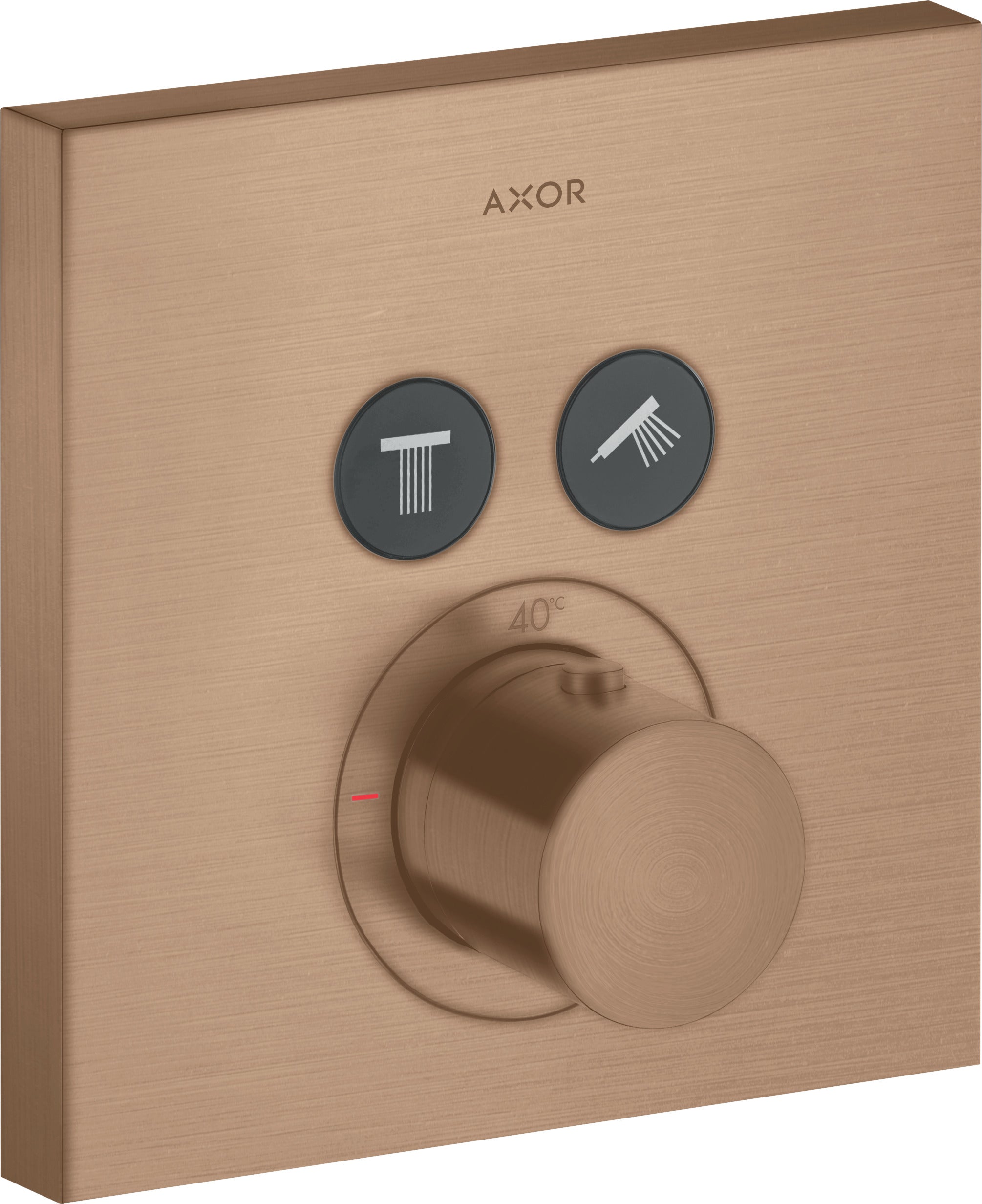 AXOR ShowerSolutions Thermostatic mixer square for concealed installation for 2 outlets