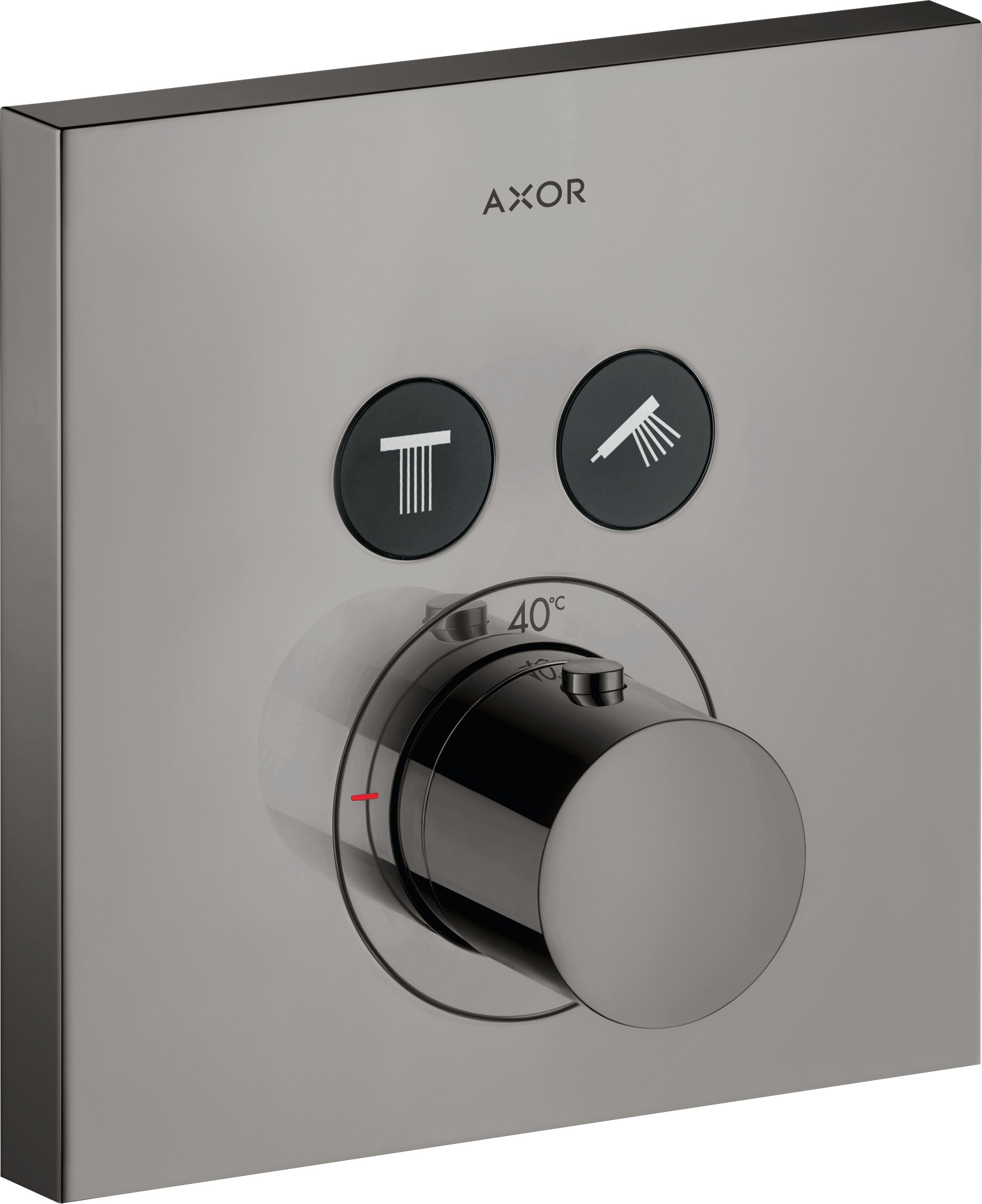 AXOR ShowerSolutions Thermostatic mixer square for concealed installation for 2 outlets