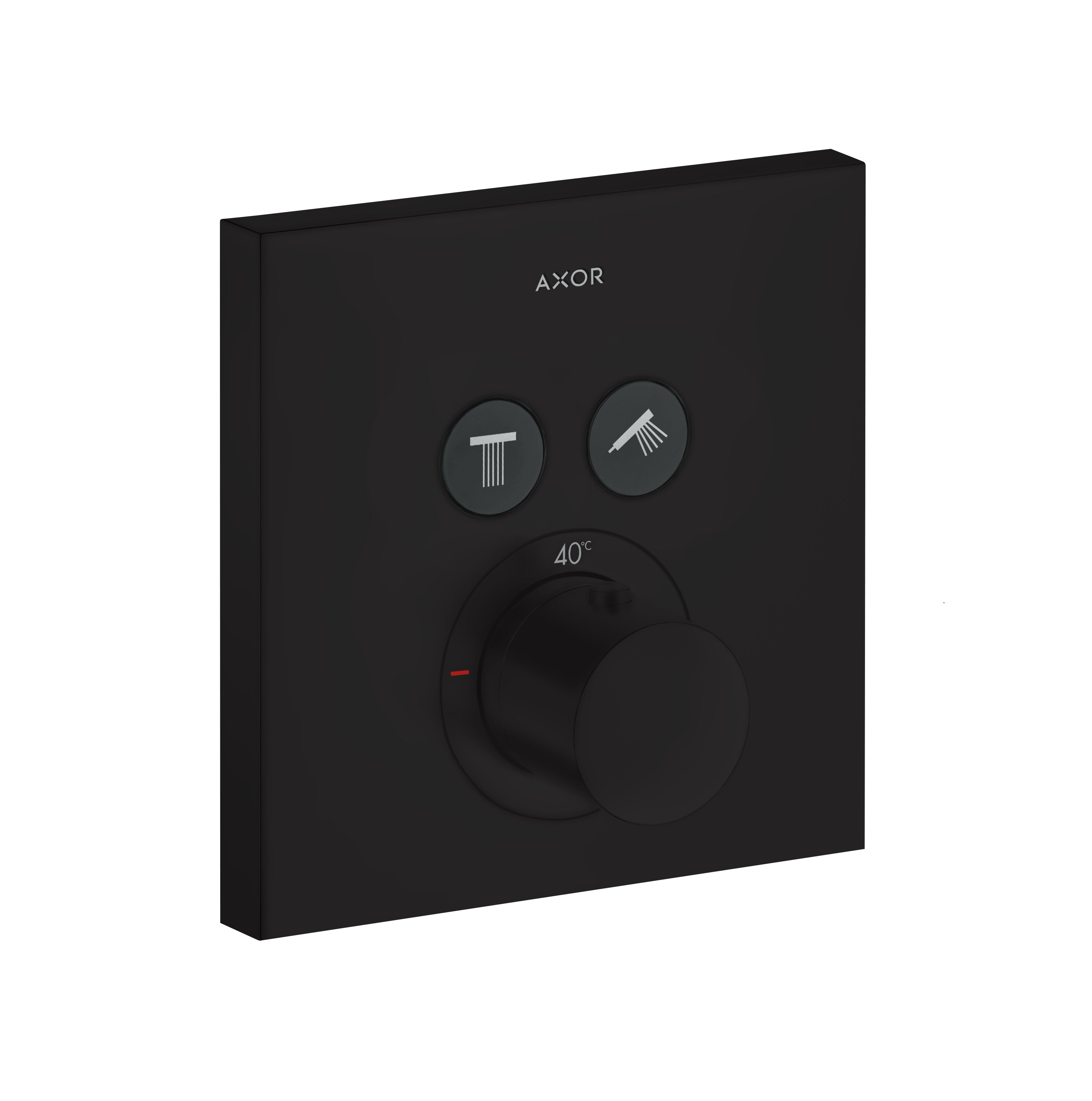 AXOR ShowerSolutions Thermostatic mixer square for concealed installation for 2 outlets