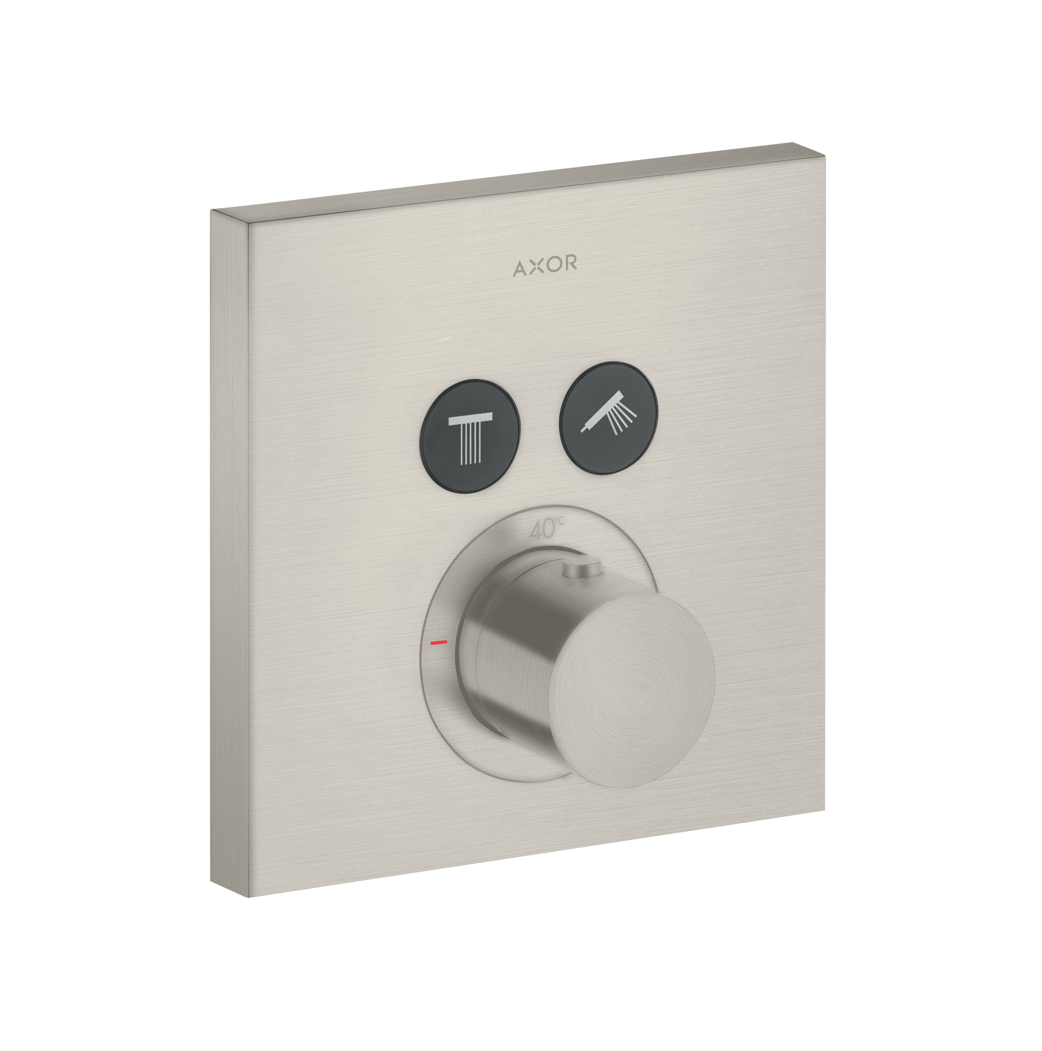 AXOR ShowerSolutions Thermostatic mixer square for concealed installation for 2 outlets
