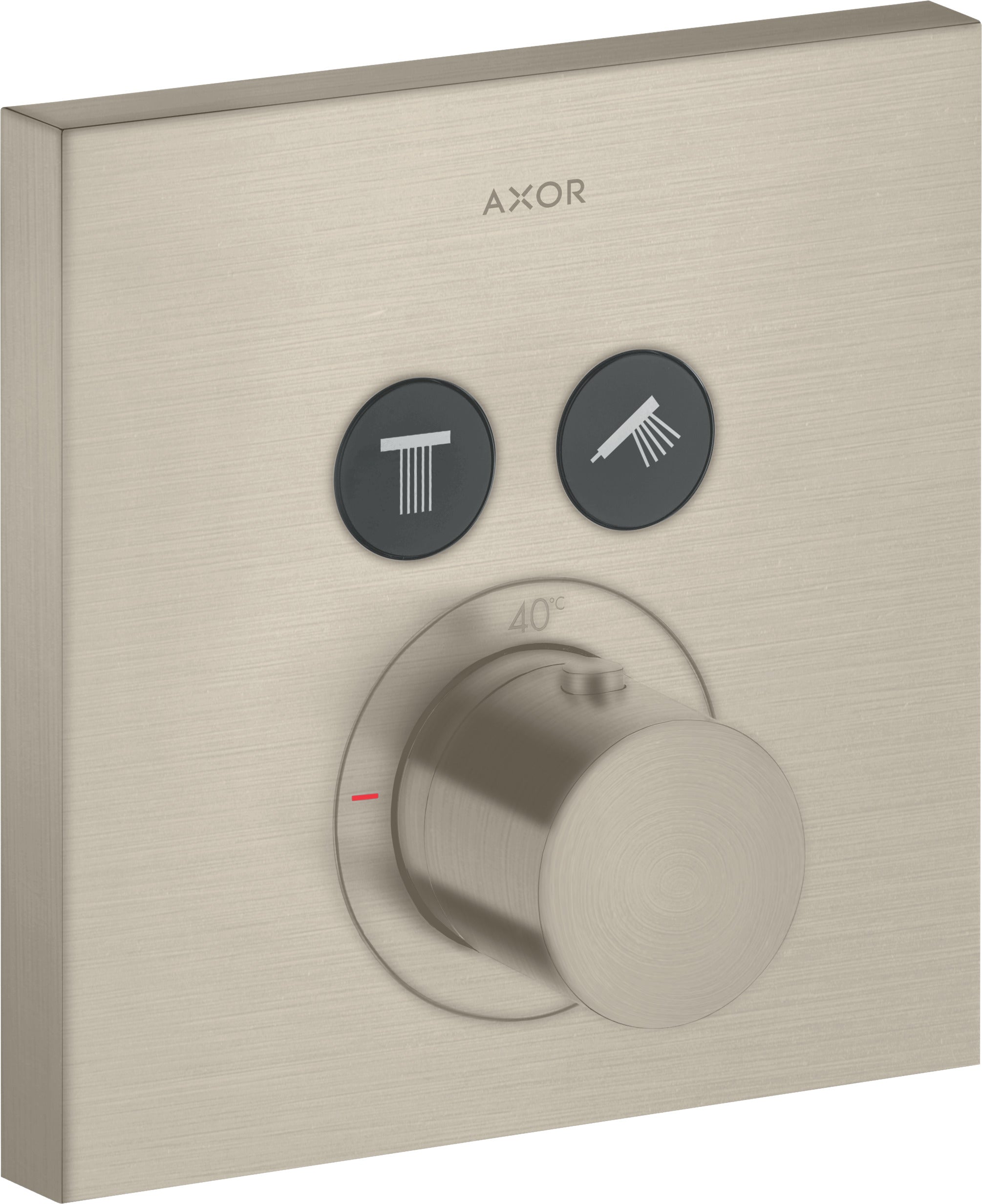 AXOR ShowerSolutions Thermostatic mixer square for concealed installation for 2 outlets