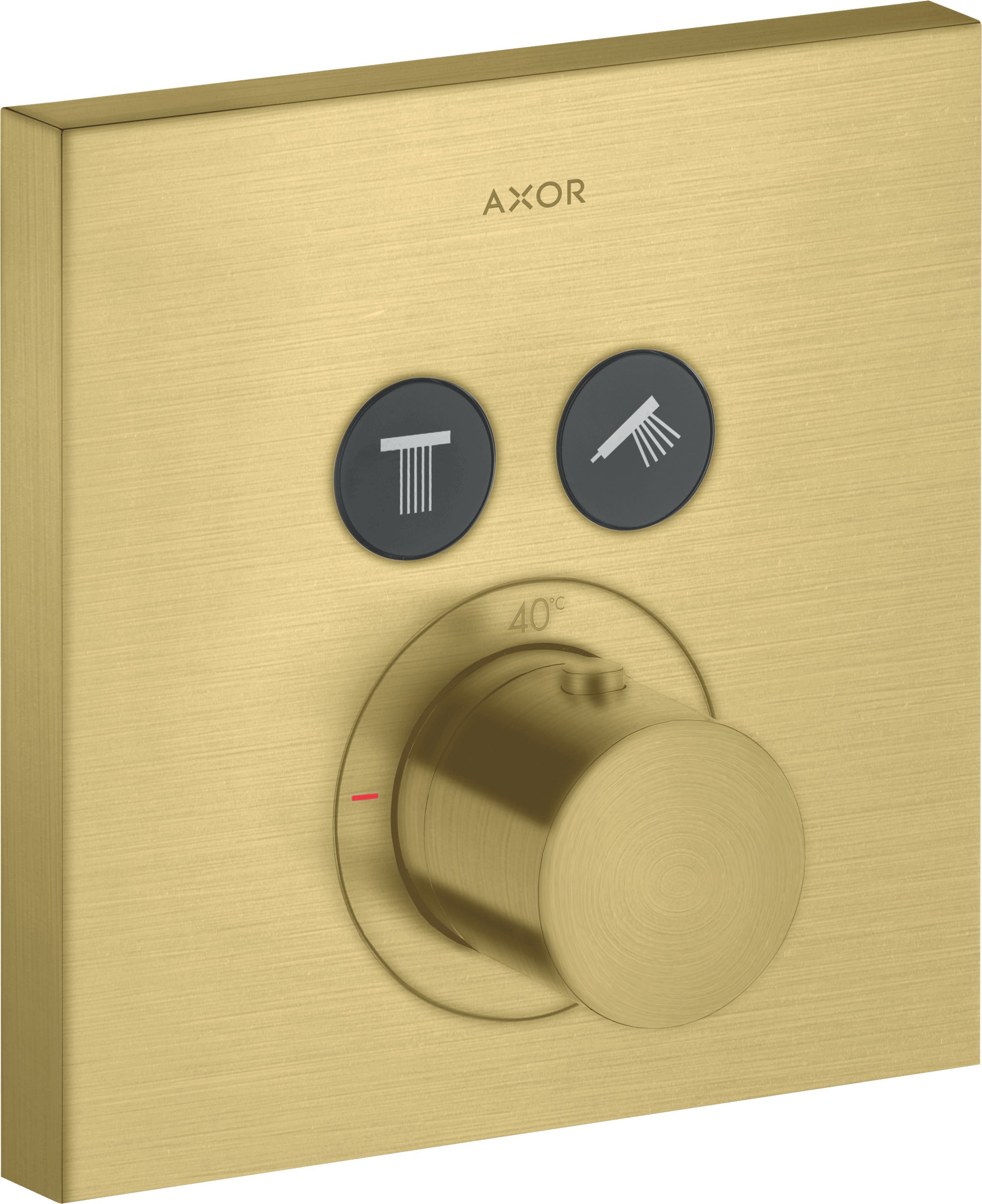 AXOR ShowerSolutions Thermostatic mixer square for concealed installation for 2 outlets