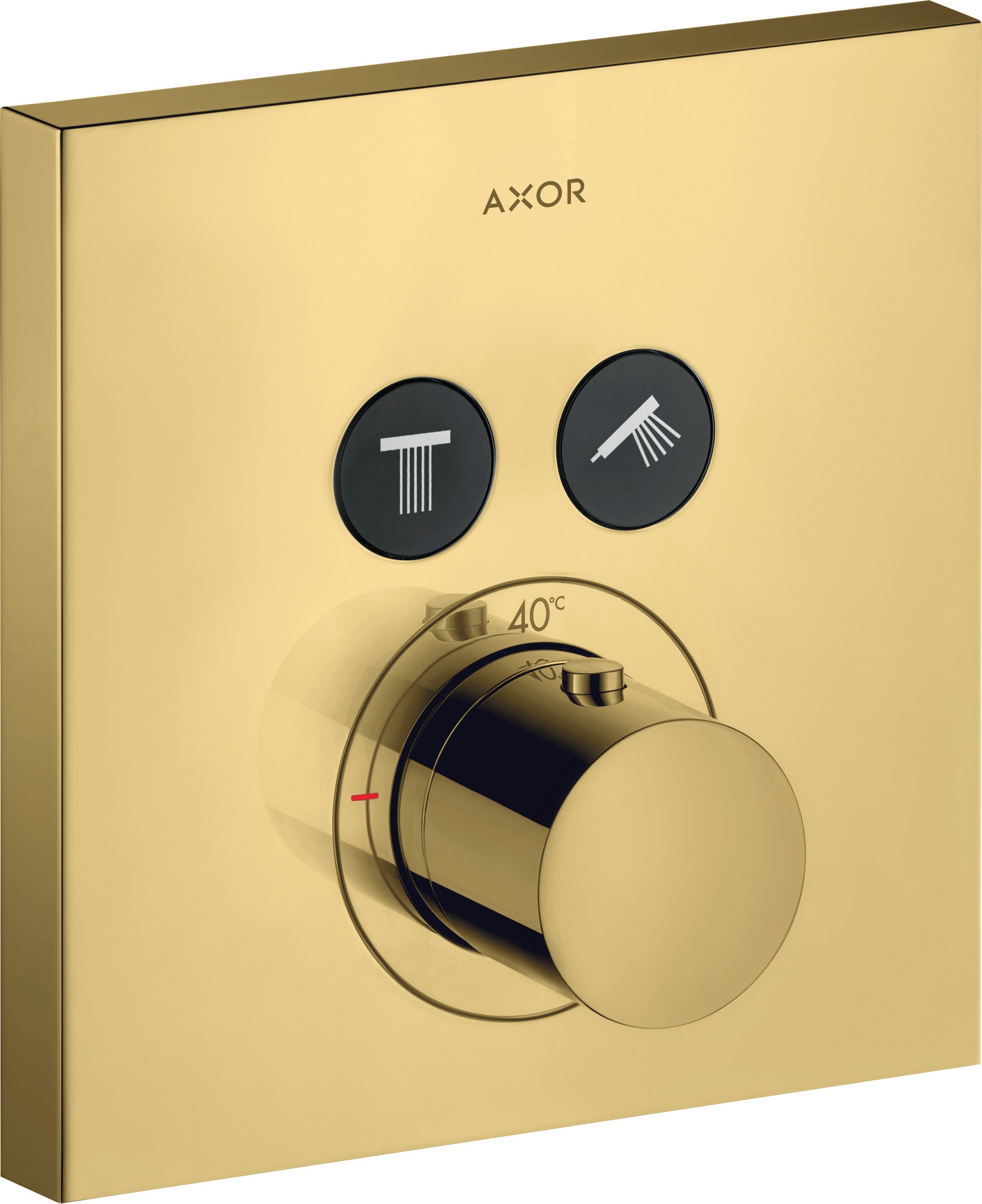 AXOR ShowerSolutions Thermostatic mixer square for concealed installation for 2 outlets