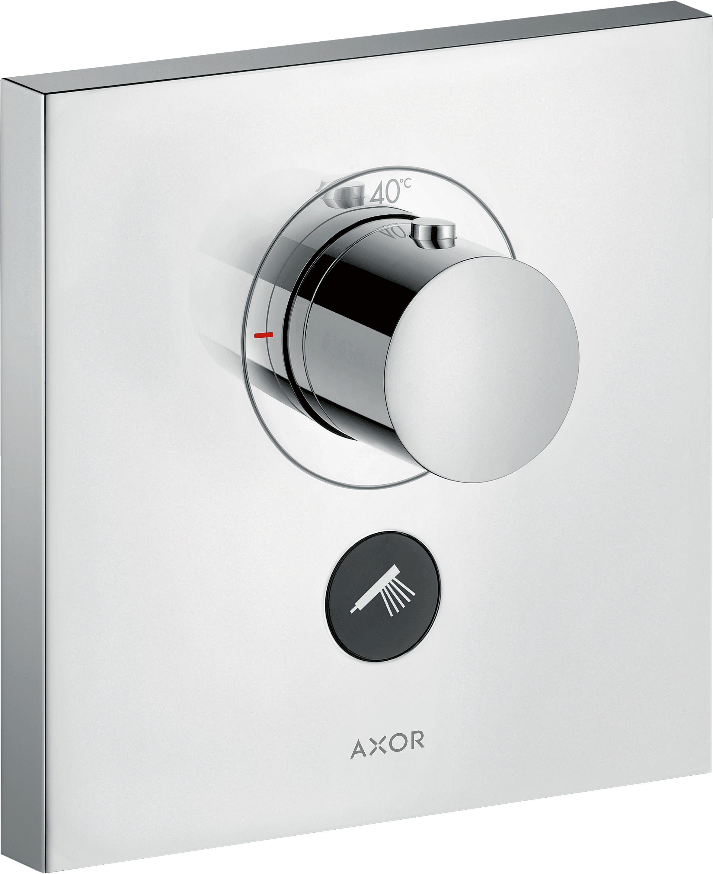 AXOR ShowerSelect Thermostatic mixer HighFlow square for concealed installation for multiple outlets