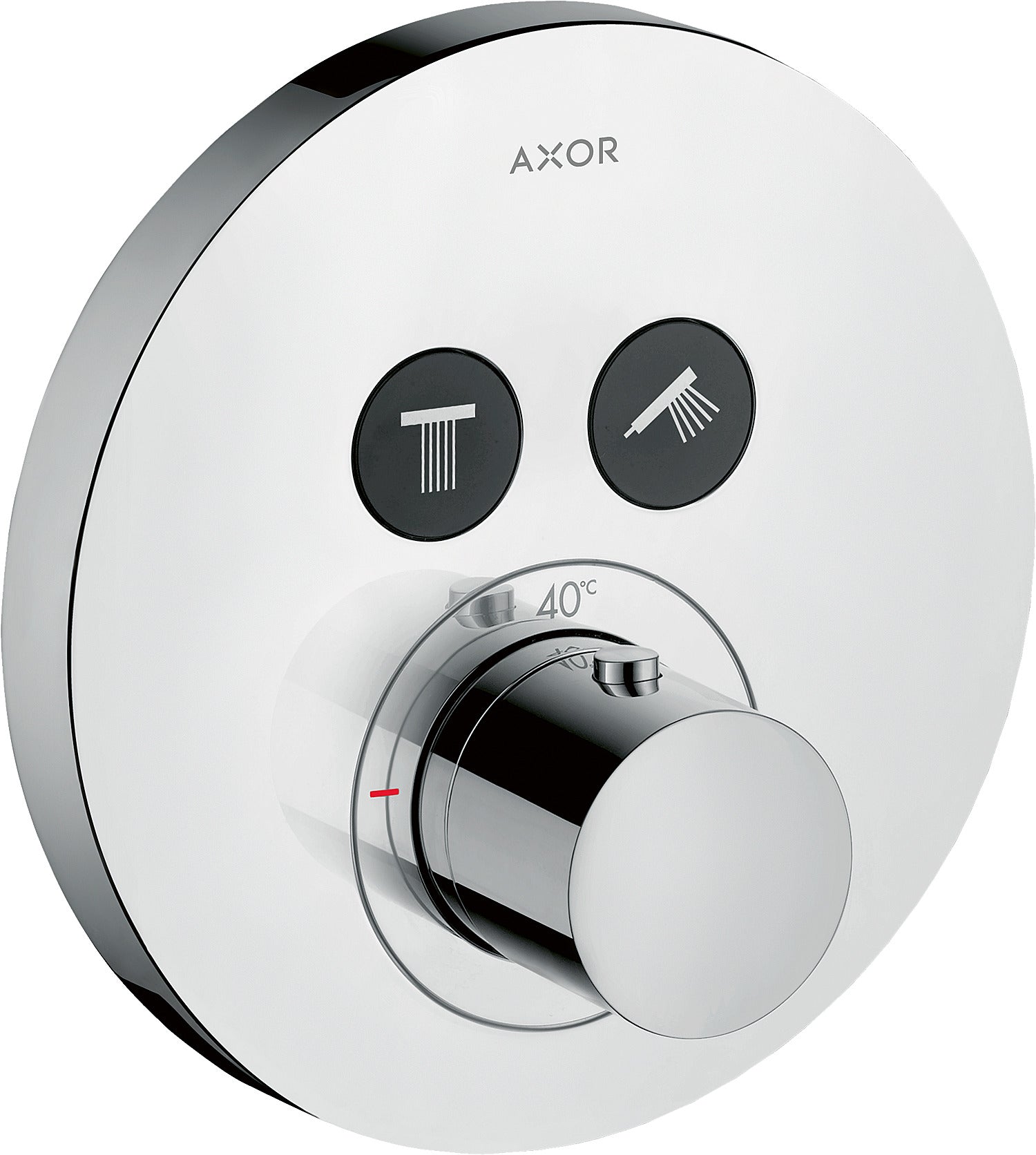 AXOR ShowerSolutions Thermostatic mixer round for concealed installation for 2 outlets