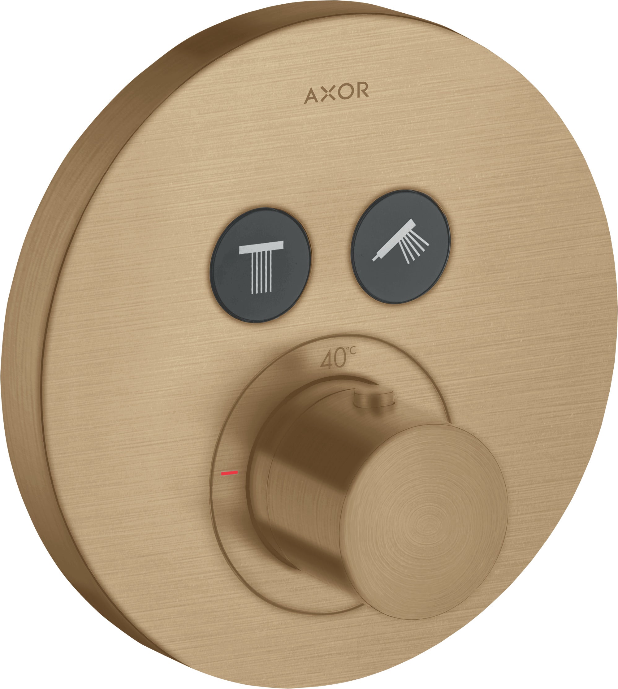 AXOR ShowerSolutions Thermostatic mixer round for concealed installation for 2 outlets