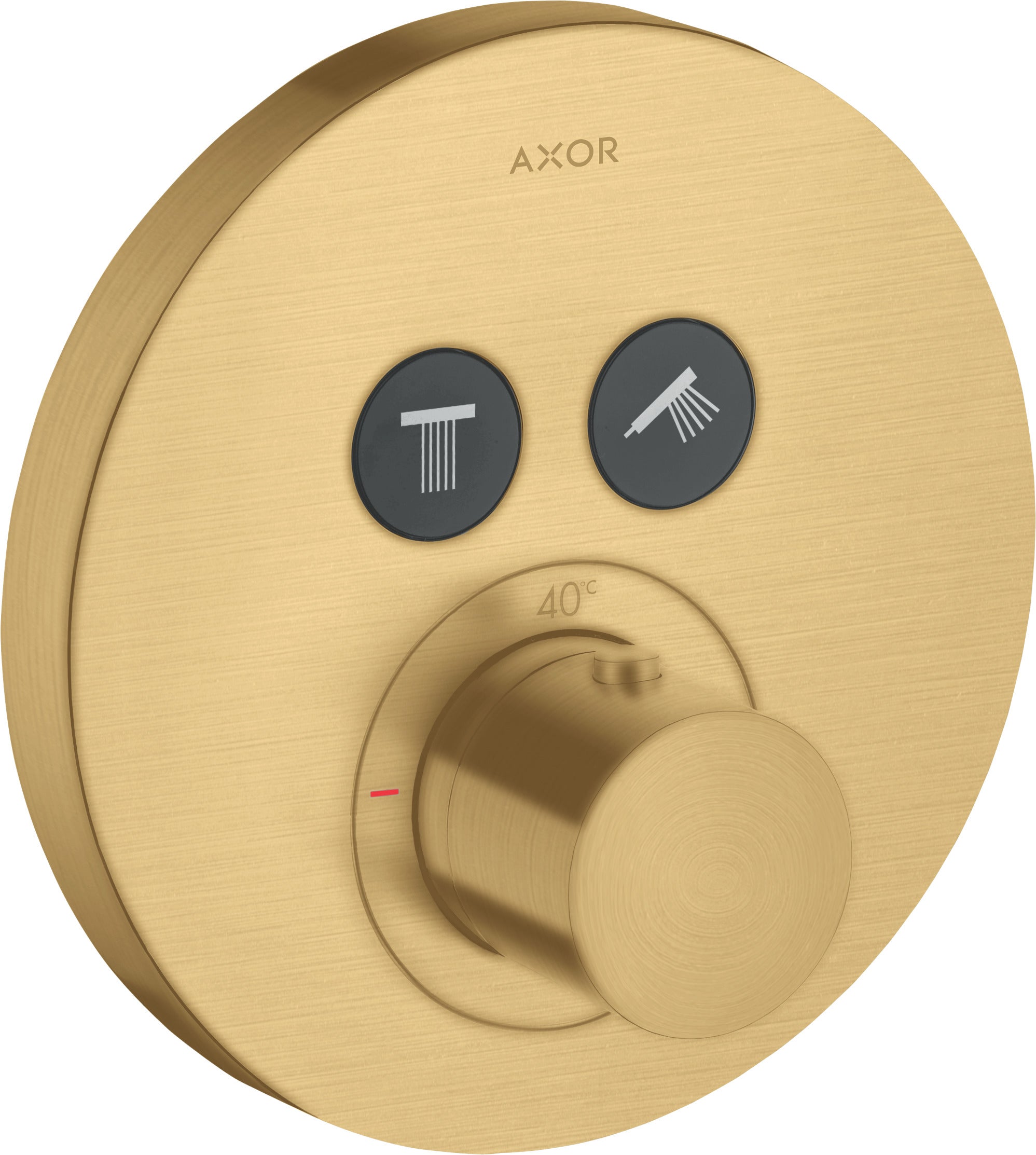 AXOR ShowerSolutions Thermostatic mixer round for concealed installation for 2 outlets