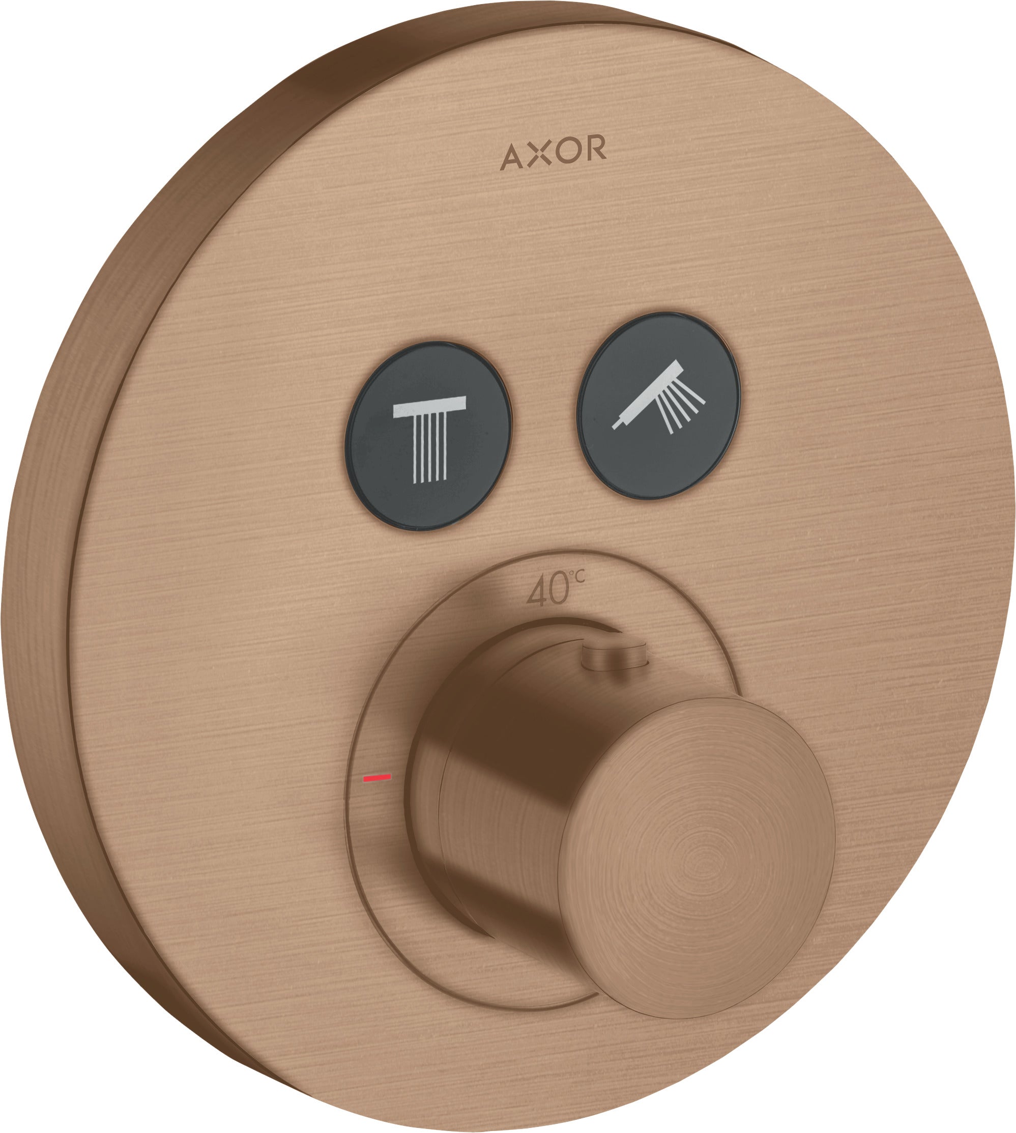 AXOR ShowerSolutions Thermostatic mixer round for concealed installation for 2 outlets