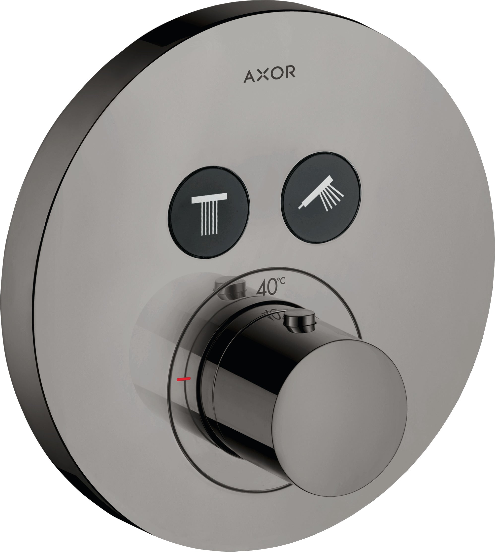 AXOR ShowerSolutions Thermostatic mixer round for concealed installation for 2 outlets