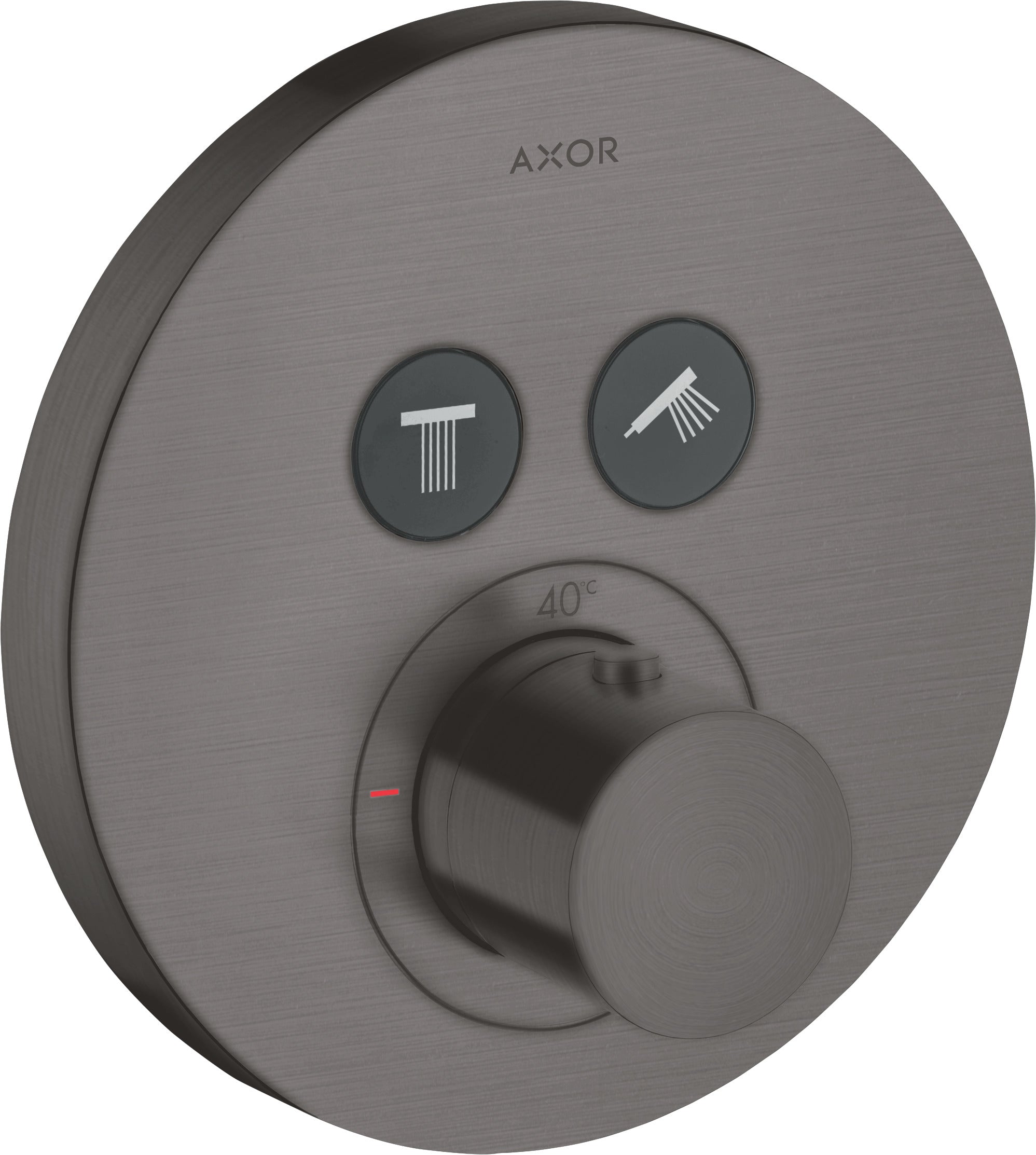 AXOR ShowerSolutions Thermostatic mixer round for concealed installation for 2 outlets
