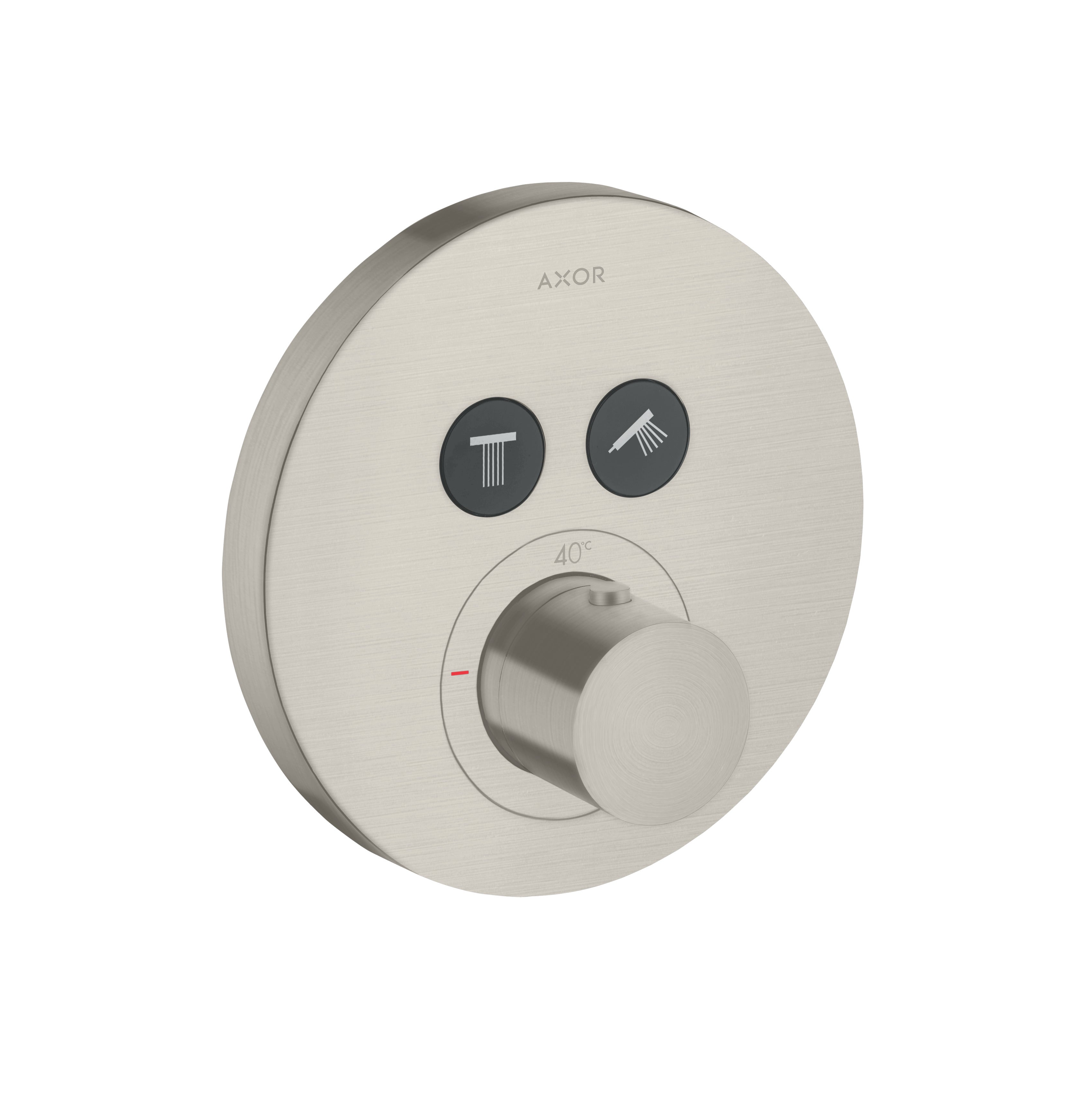 AXOR ShowerSolutions Thermostatic mixer round for concealed installation for 2 outlets