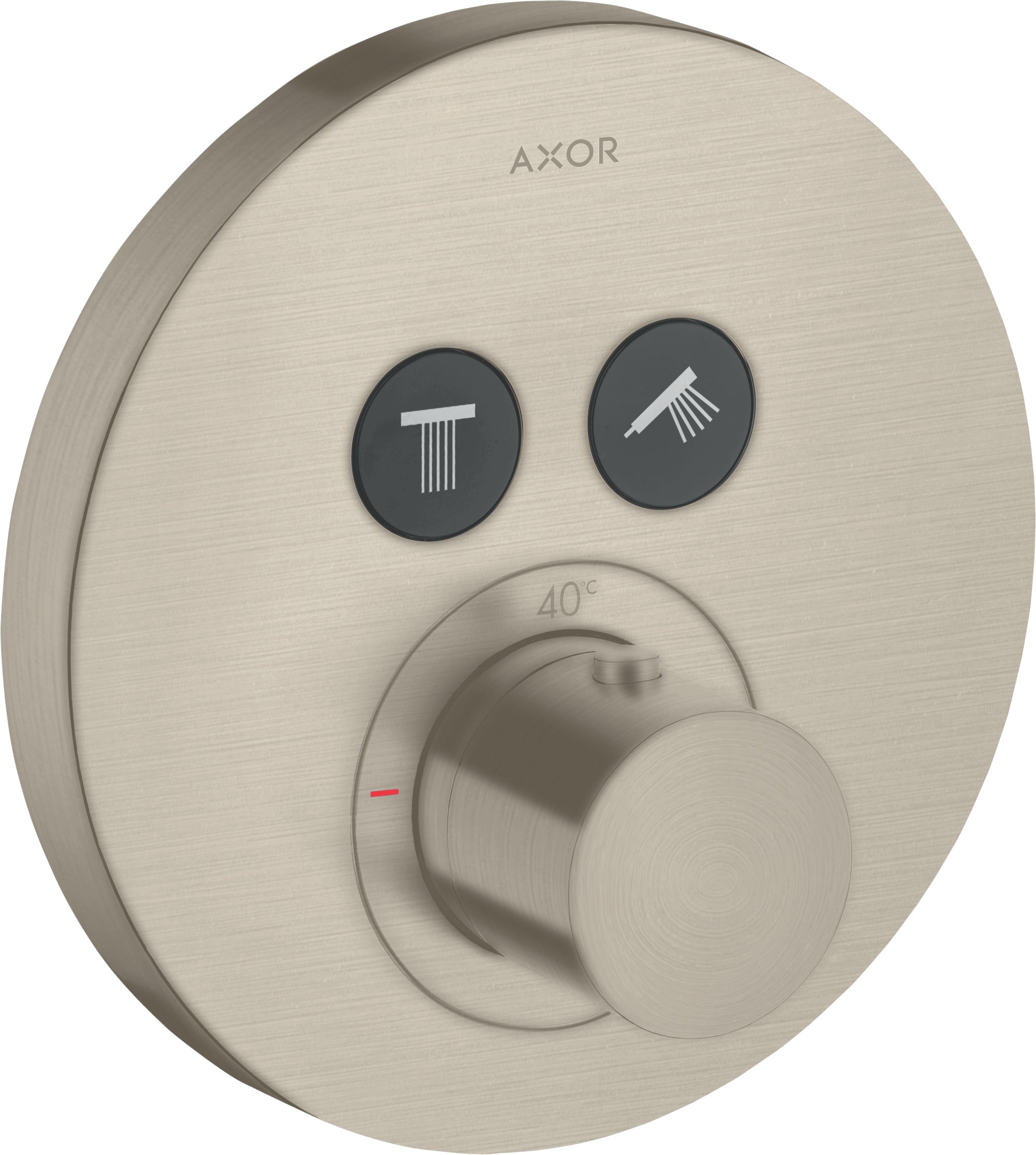 AXOR ShowerSolutions Thermostatic mixer round for concealed installation for 2 outlets