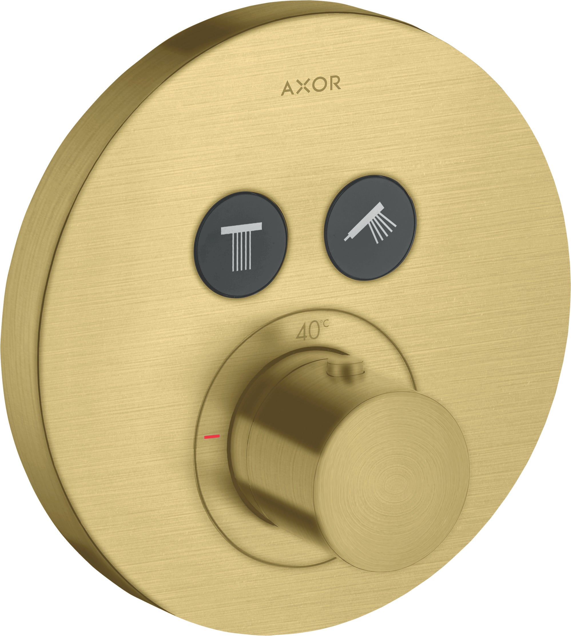 AXOR ShowerSolutions Thermostatic mixer round for concealed installation for 2 outlets