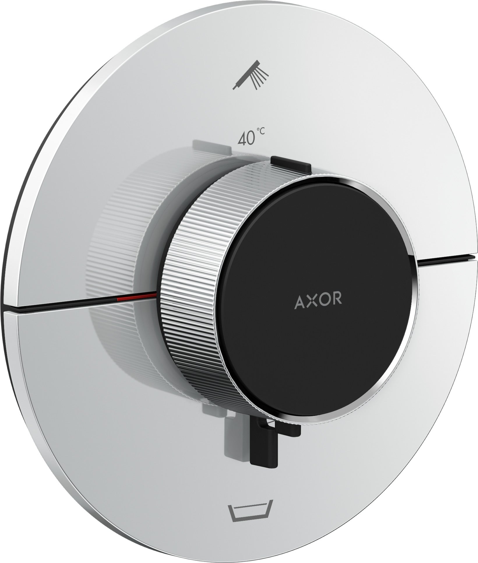 AXOR ShowerSelect ID Thermostat for concealed installation round for 2 functions with integrated security combination according to EN1717