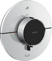 AXOR ShowerSelect ID Thermostat for concealed installation round for 2 functions with integrated security combination according to EN1717