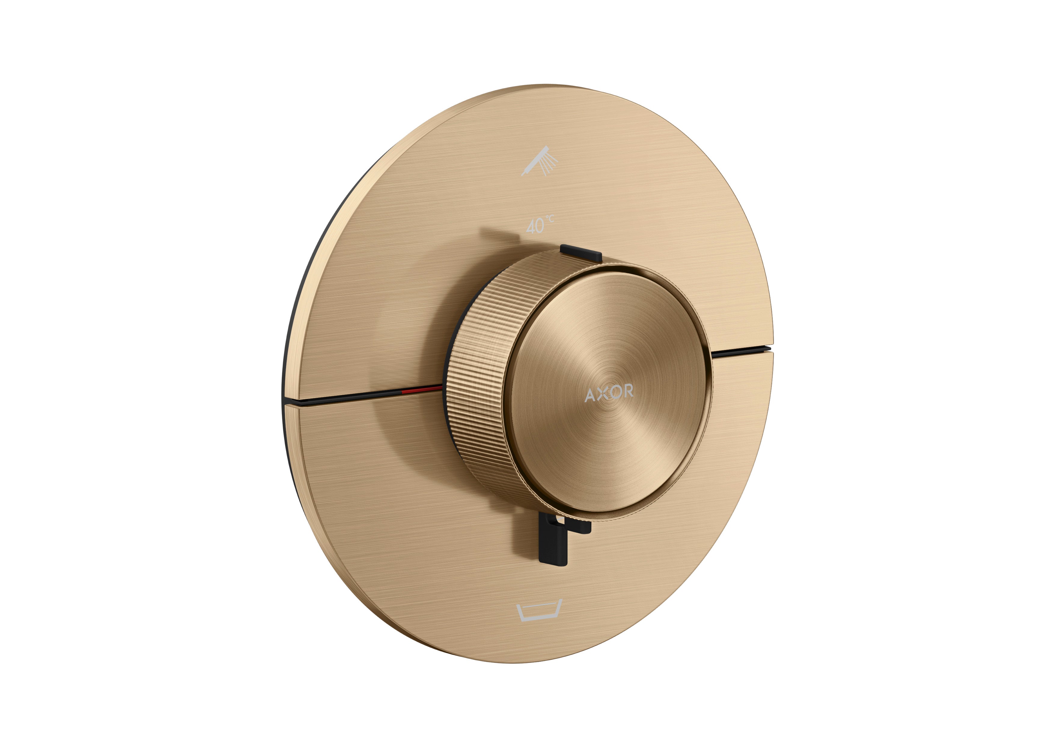 AXOR ShowerSelect ID Thermostat for concealed installation round for 2 functions with integrated security combination according to EN1717