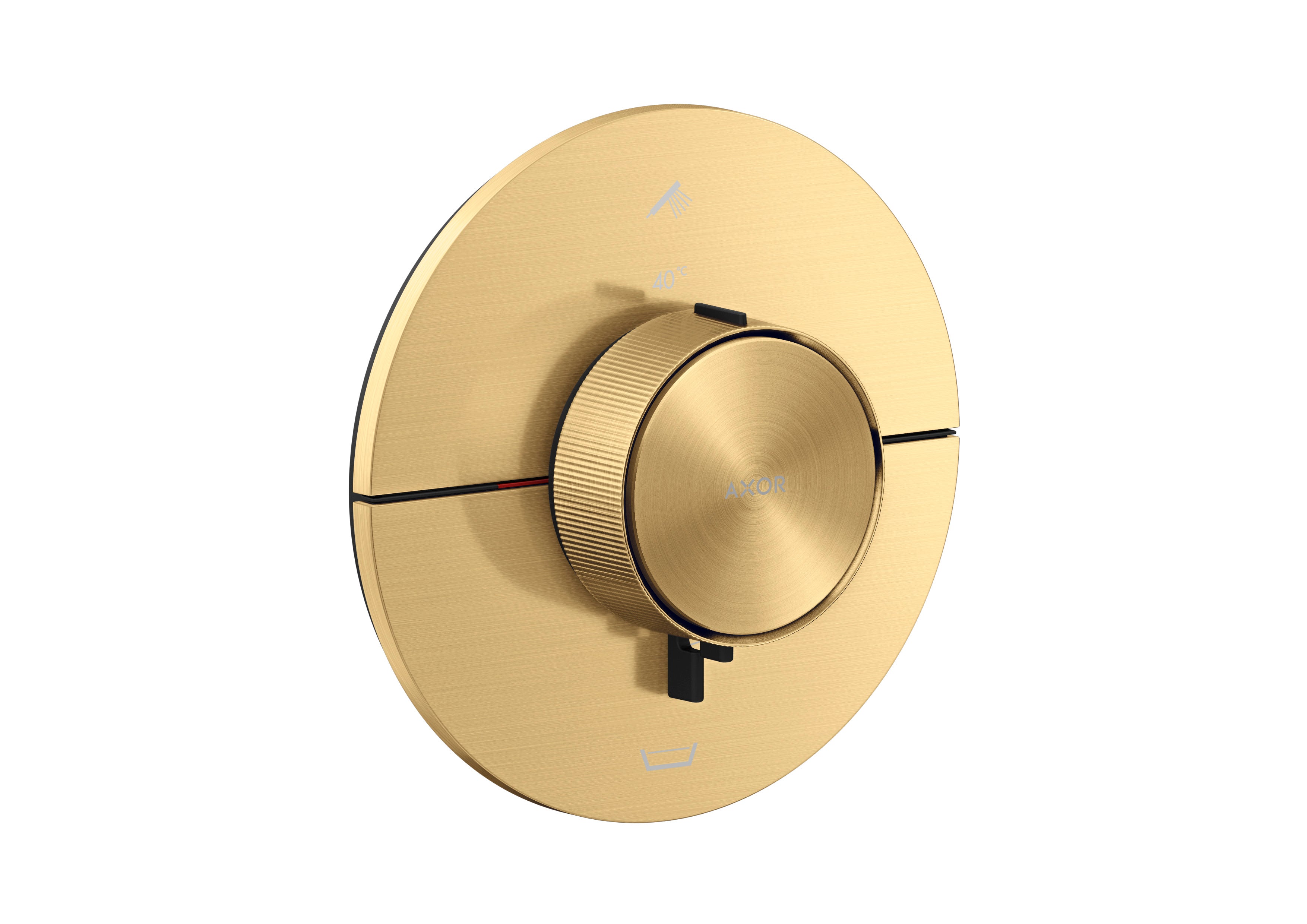 AXOR ShowerSelect ID Thermostat for concealed installation round for 2 functions with integrated security combination according to EN1717