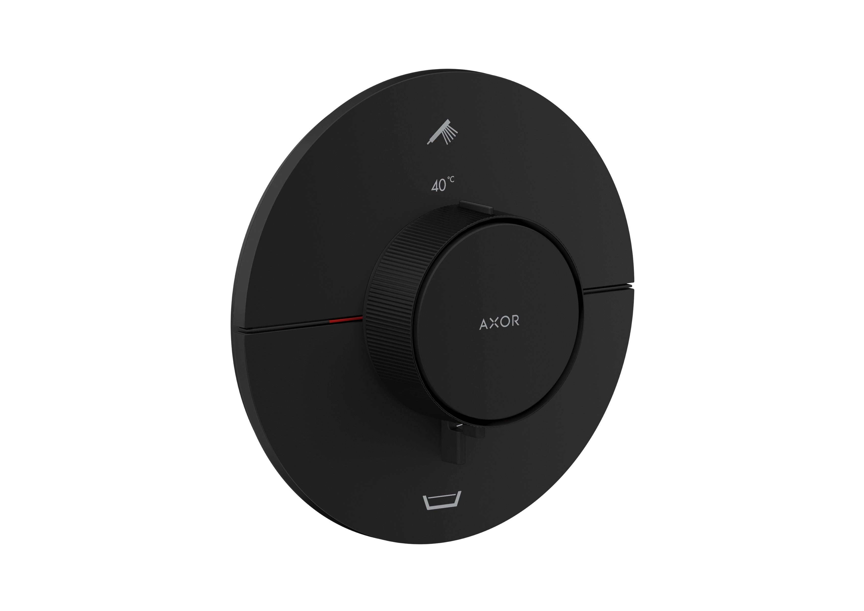AXOR ShowerSelect ID Thermostat for concealed installation round for 2 functions with integrated security combination according to EN1717