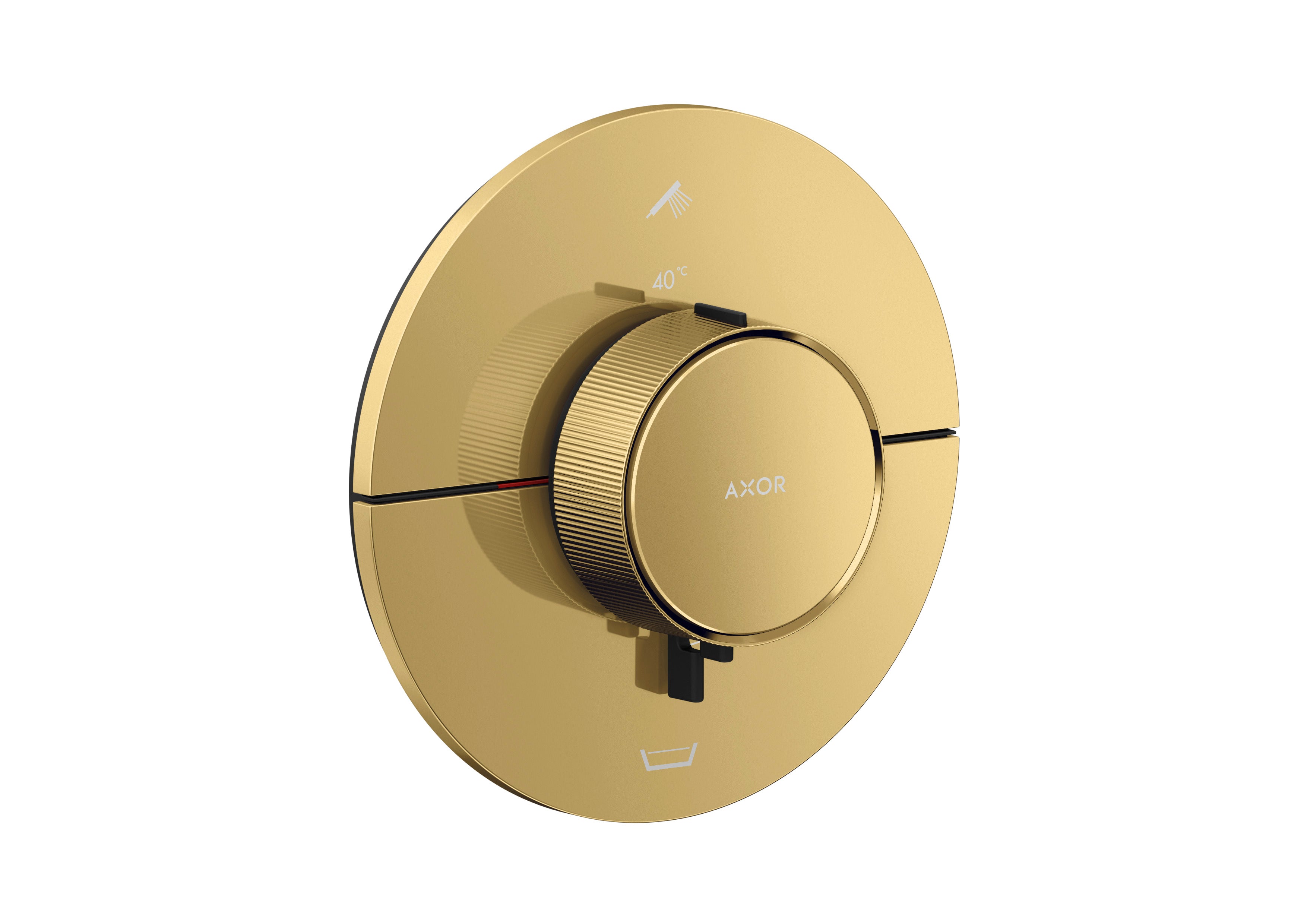 AXOR ShowerSelect ID Thermostat for concealed installation round for 2 functions with integrated security combination according to EN1717