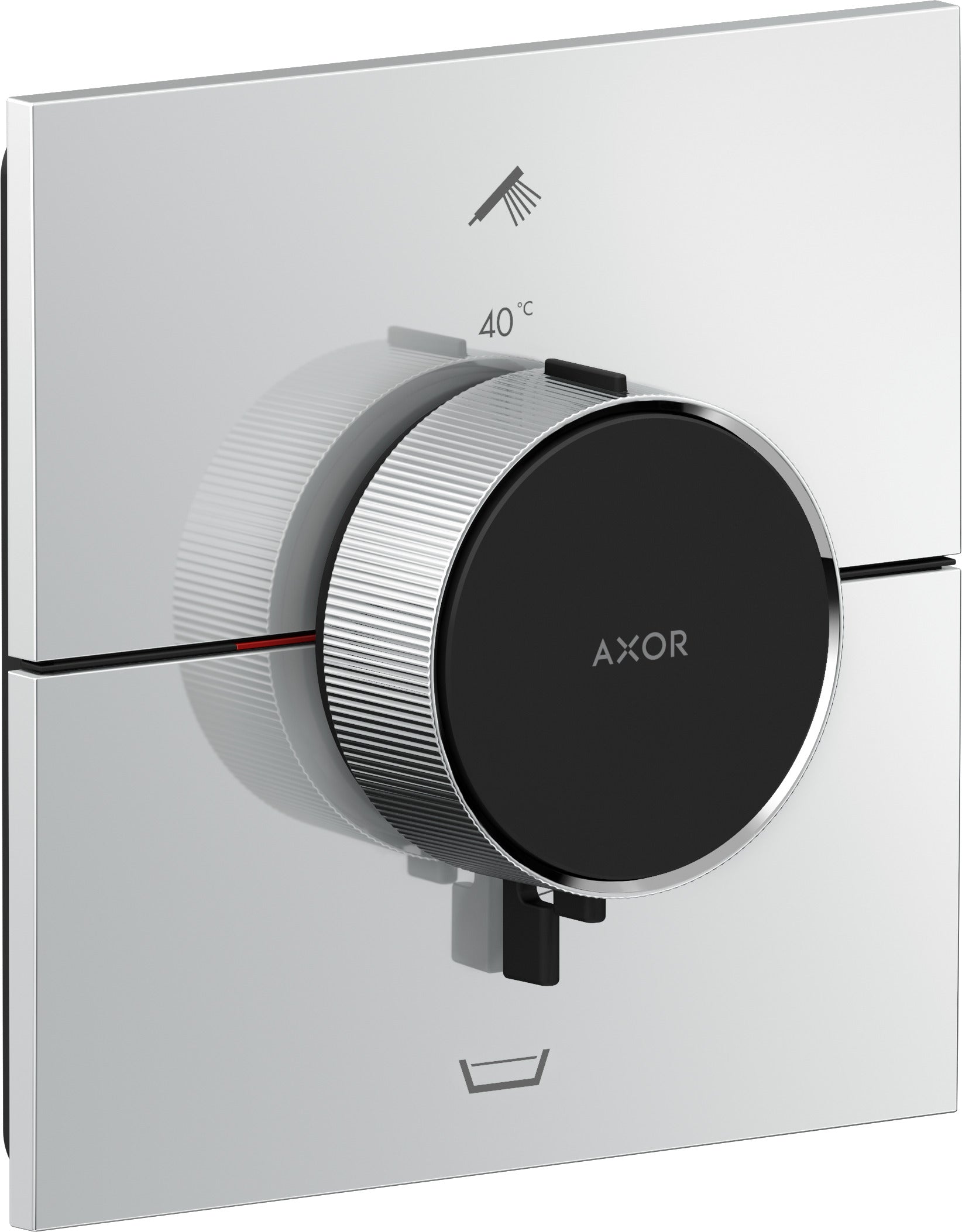 AXOR ShowerSelect ID Thermostat for concealed installation square for 2 functions with integrated security combination according to EN1717