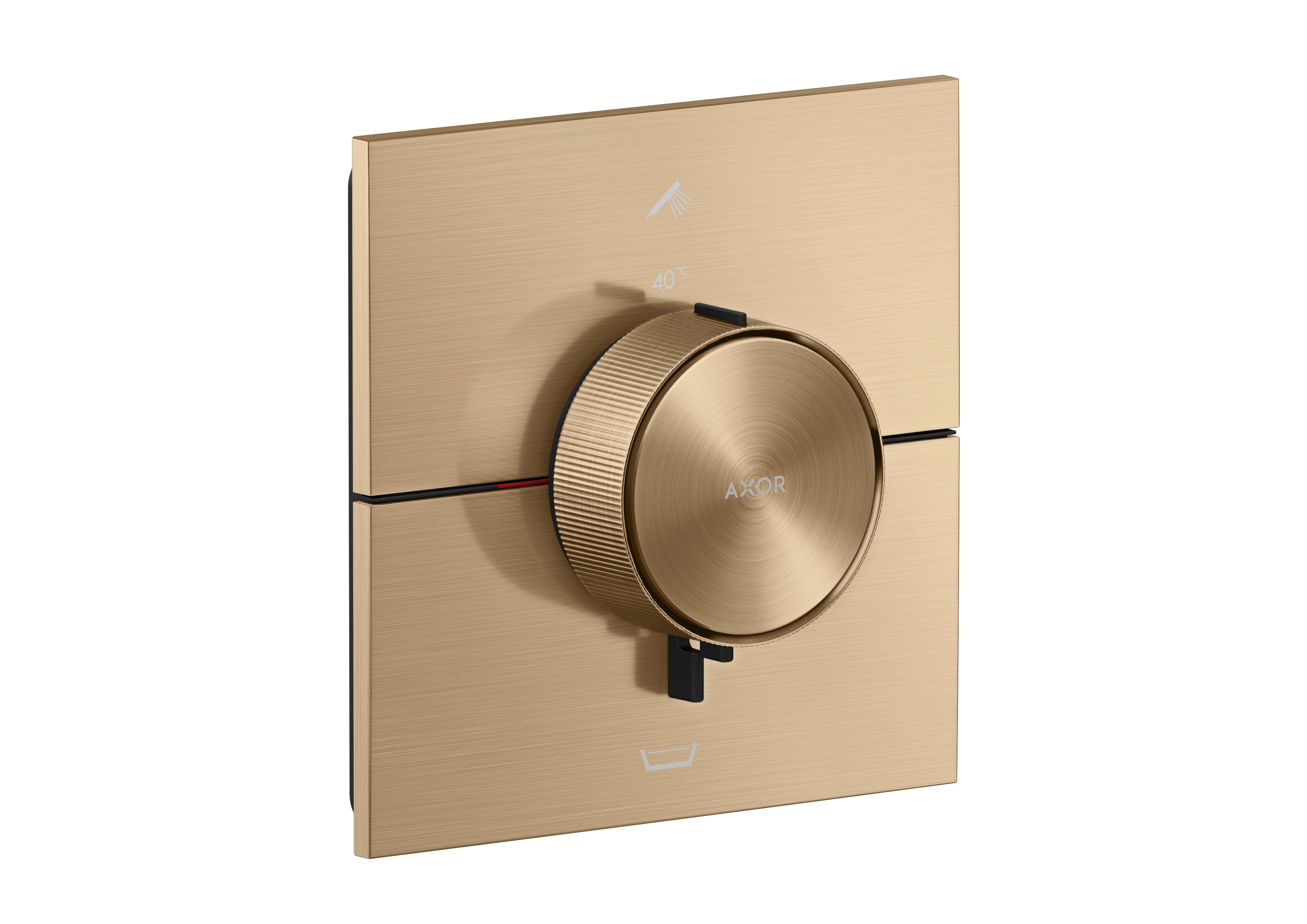 AXOR ShowerSelect ID Thermostat for concealed installation square for 2 functions with integrated security combination according to EN1717