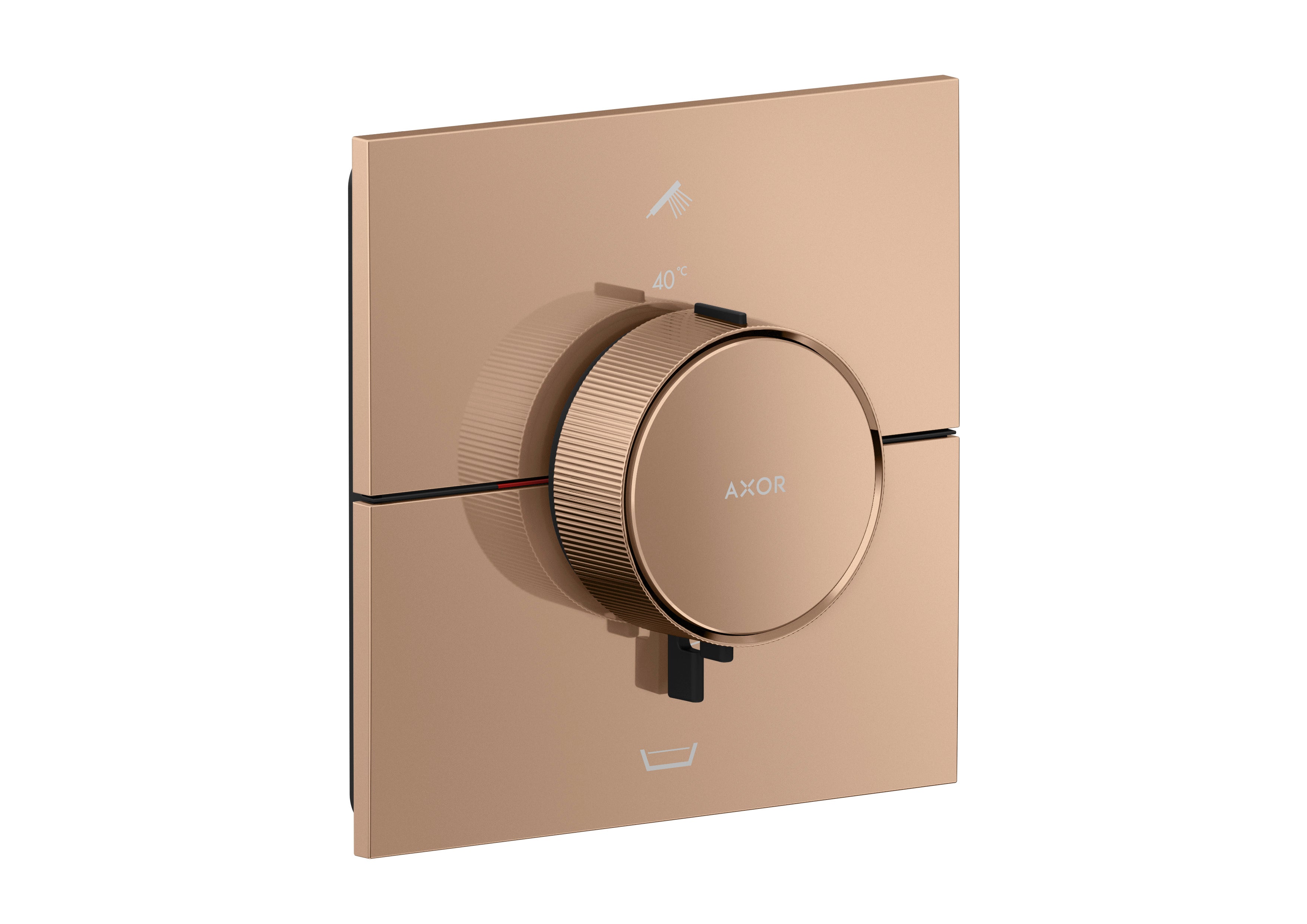 AXOR ShowerSelect ID Thermostat for concealed installation square for 2 functions with integrated security combination according to EN1717
