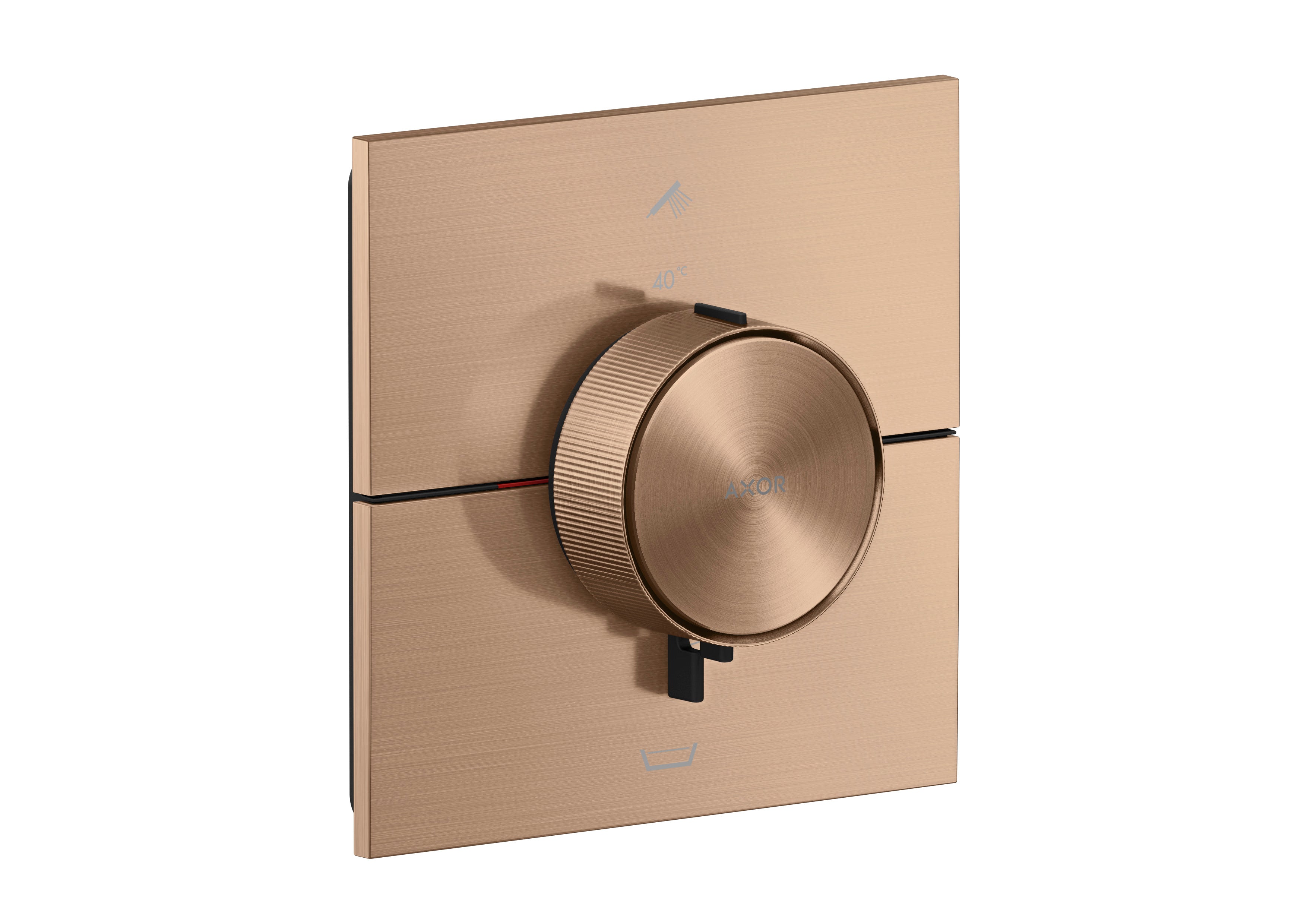 AXOR ShowerSelect ID Thermostat for concealed installation square for 2 functions with integrated security combination according to EN1717