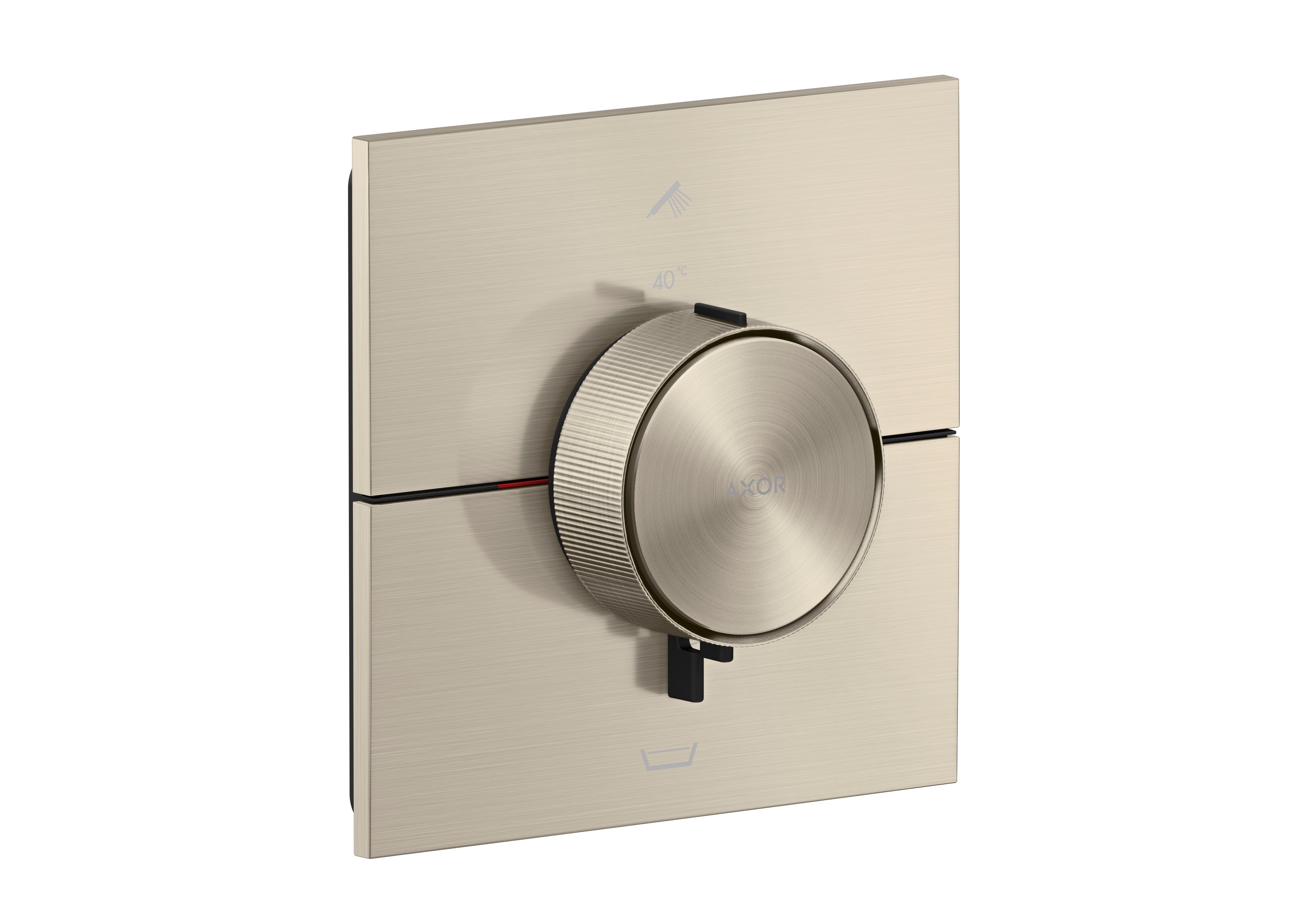 AXOR ShowerSelect ID Thermostat for concealed installation square for 2 functions with integrated security combination according to EN1717
