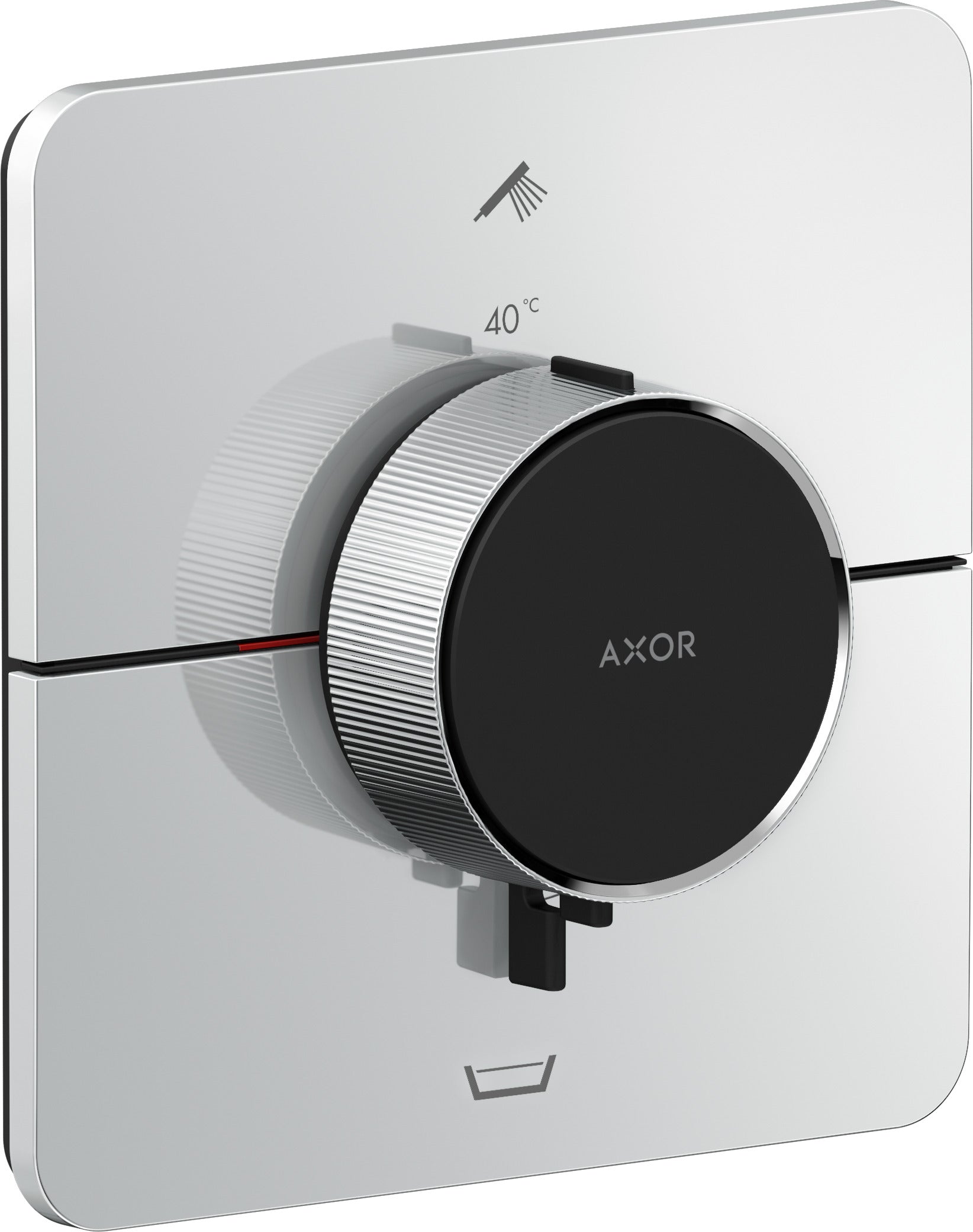 AXOR ShowerSelect ID Thermostat for concealed installation softsquare for 2 functions with integrated security combination according to EN1717