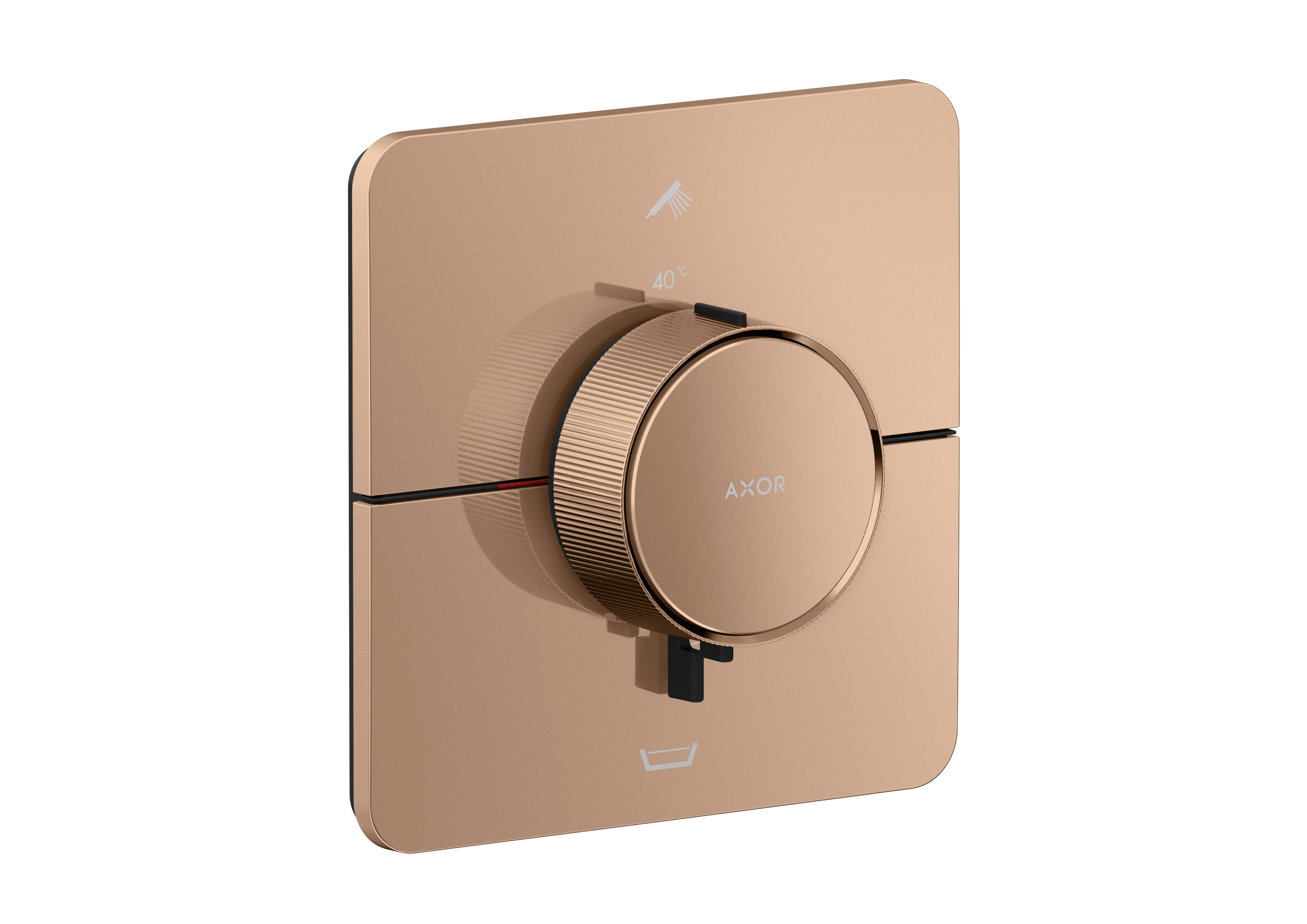 AXOR ShowerSelect ID Thermostat for concealed installation softsquare for 2 functions with integrated security combination according to EN1717