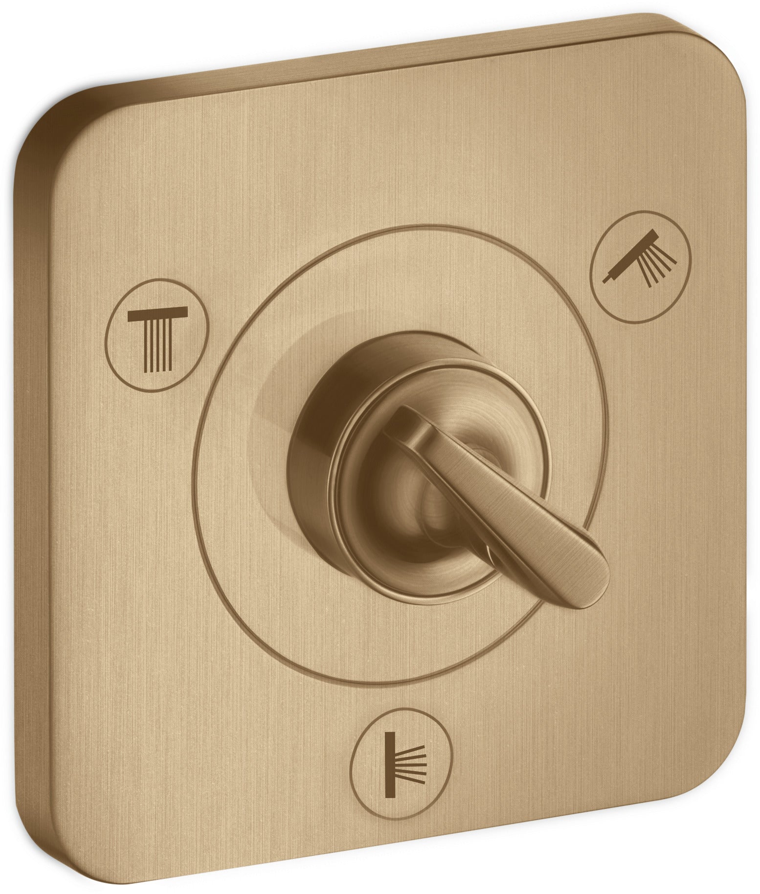 AXOR Citterio E Shut-off / diverter valve Trio / Quattro finish set 120 mm x 120 mm